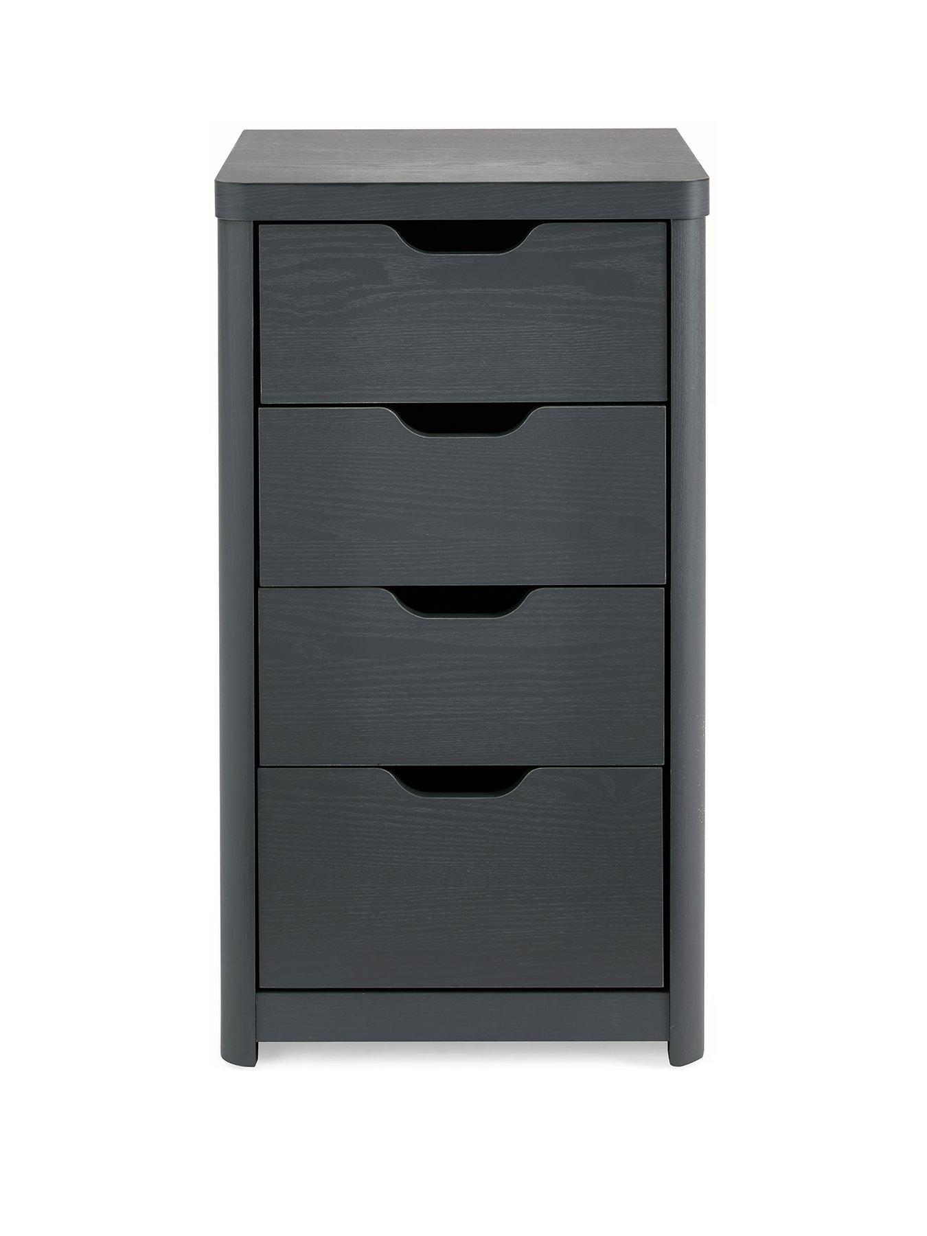 Image 2 of 6 of The Very Collection Aspen Children's&nbsp;Slim 4 Drawer Chest - Dark Grey Oak Effect