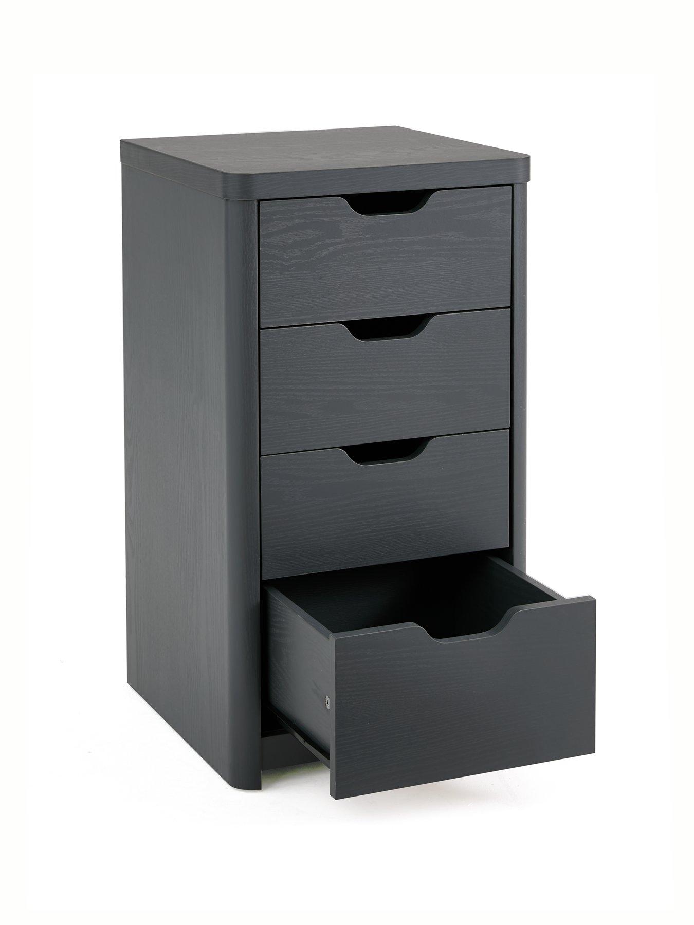 Image 4 of 6 of The Very Collection Aspen Children's&nbsp;Slim 4 Drawer Chest - Dark Grey Oak Effect