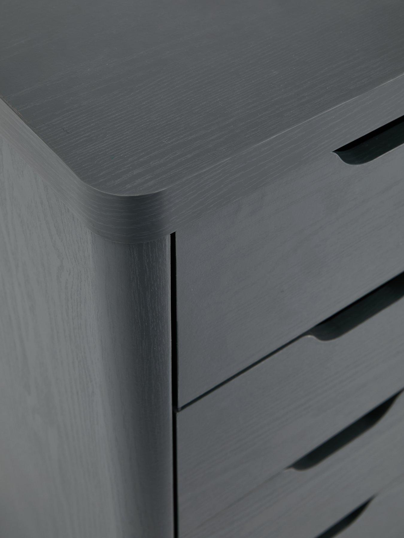 Image 5 of 6 of The Very Collection Aspen Children's&nbsp;Slim 4 Drawer Chest - Dark Grey Oak Effect
