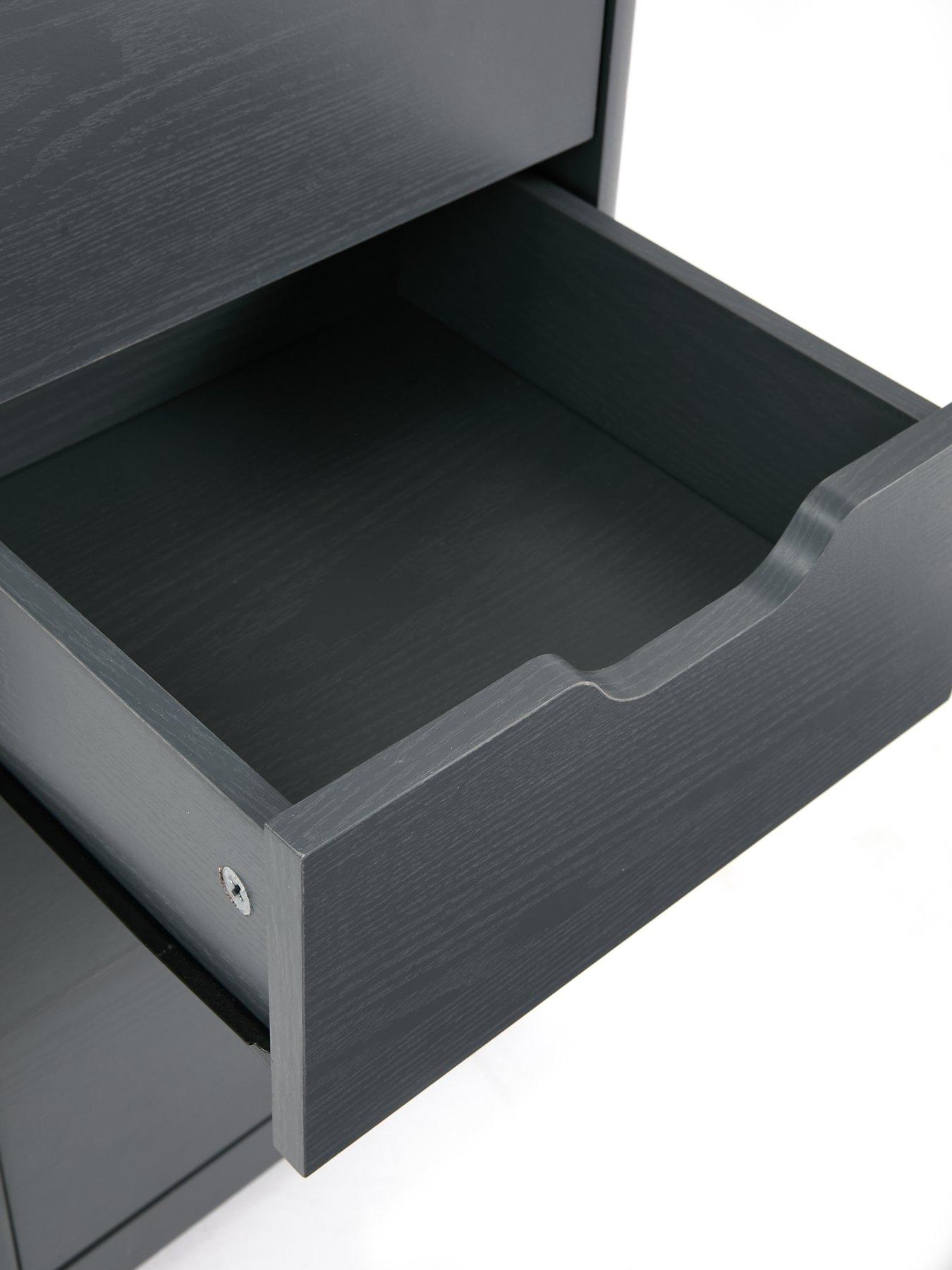 Image 6 of 6 of The Very Collection Aspen Children's&nbsp;Slim 4 Drawer Chest - Dark Grey Oak Effect