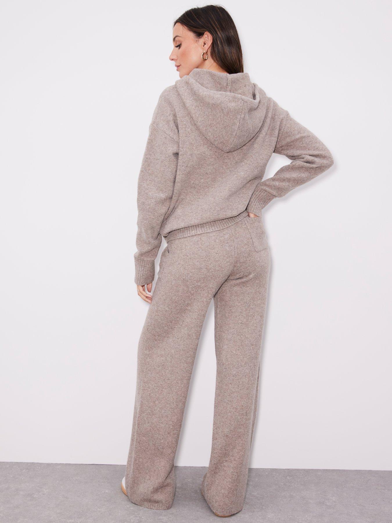 Image 2 of 3 of Michelle Keegan Premium Wool Blend Co-Ord Joggers - Brown