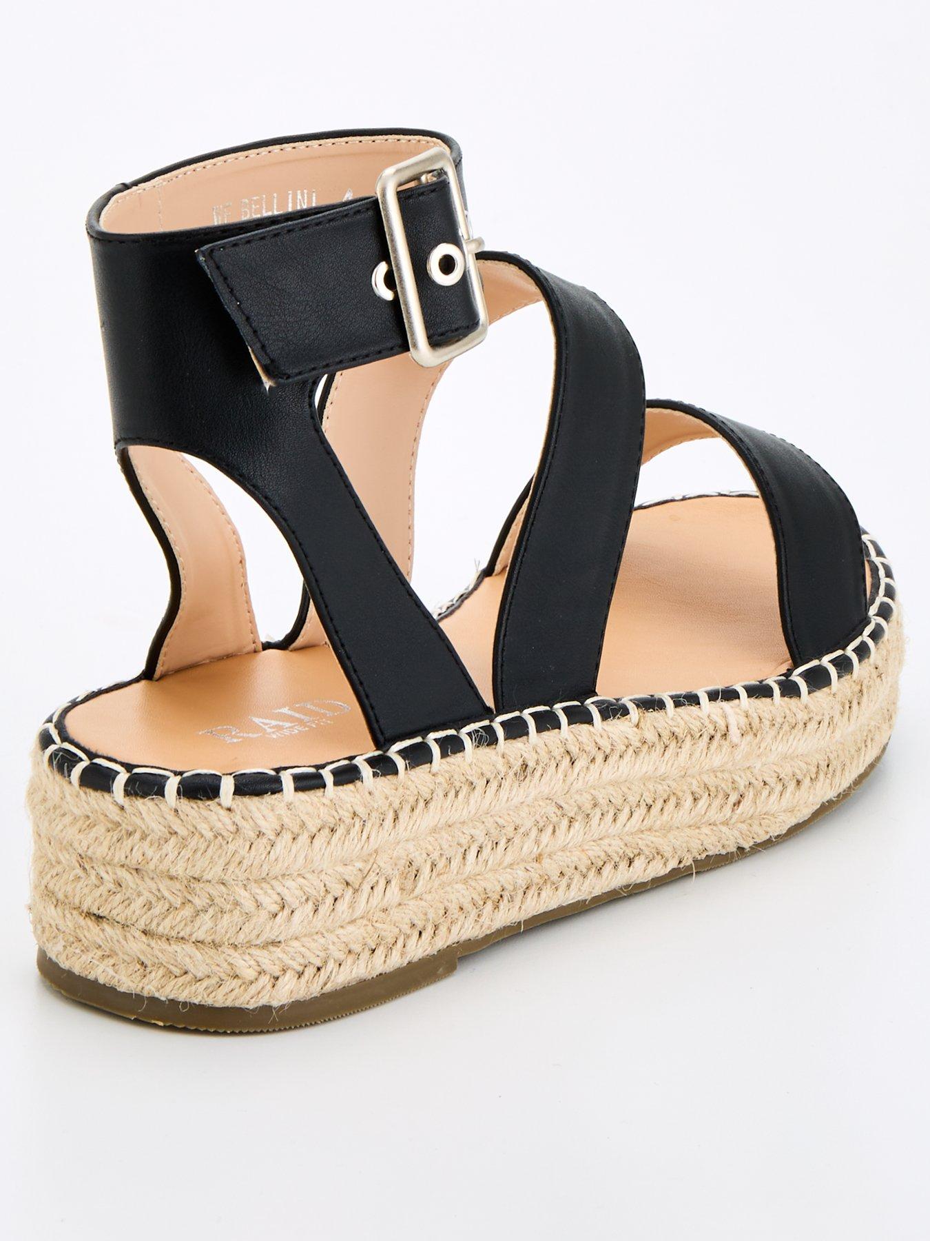 Raid bellini black espadrille sandals on sale