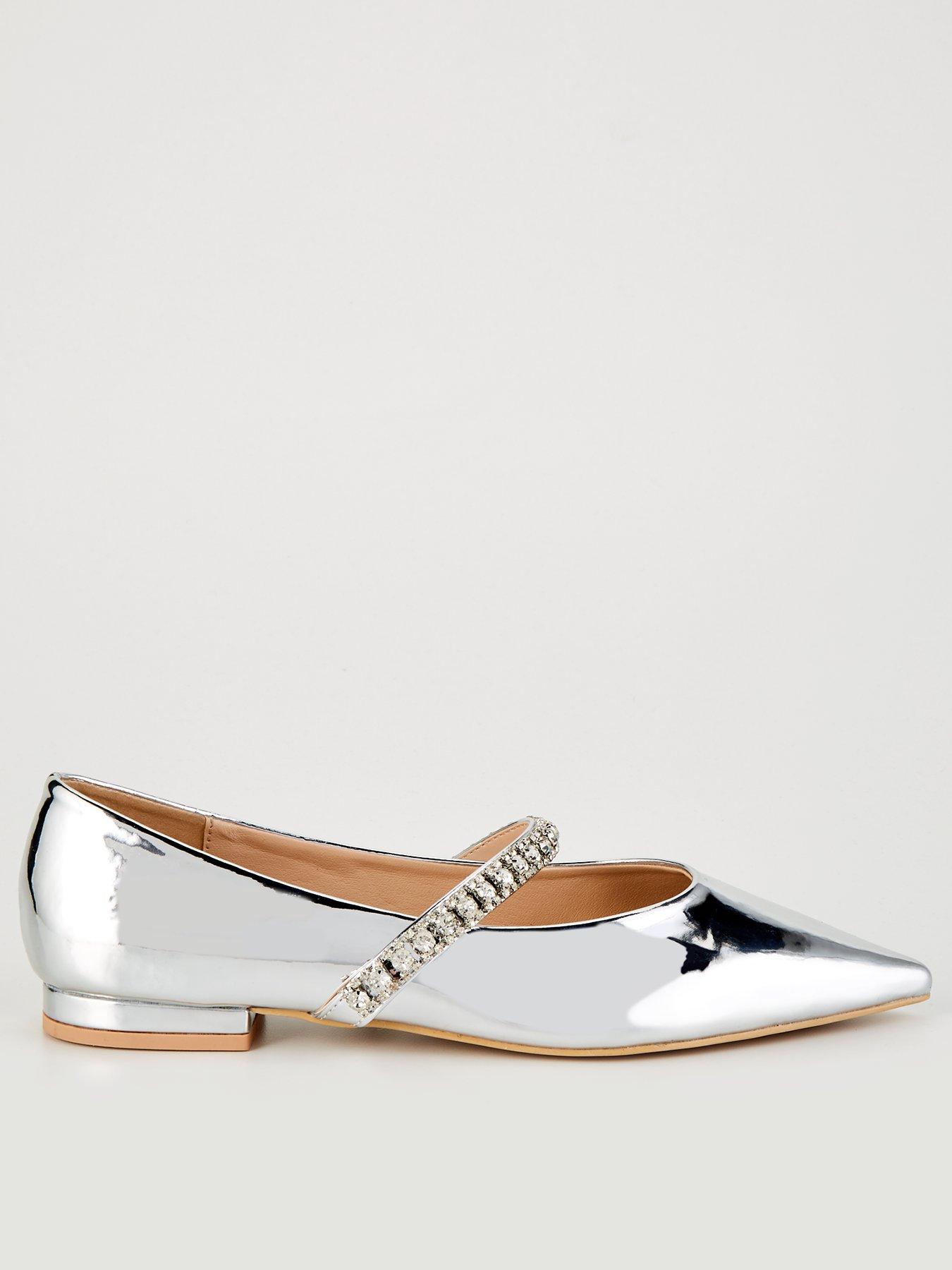 undefined Cary Diamante Ballerina - Silver