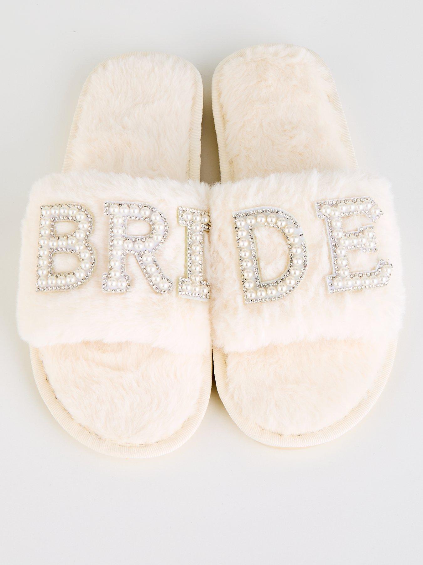 Raid Sasha Bridal Slippers - Off White