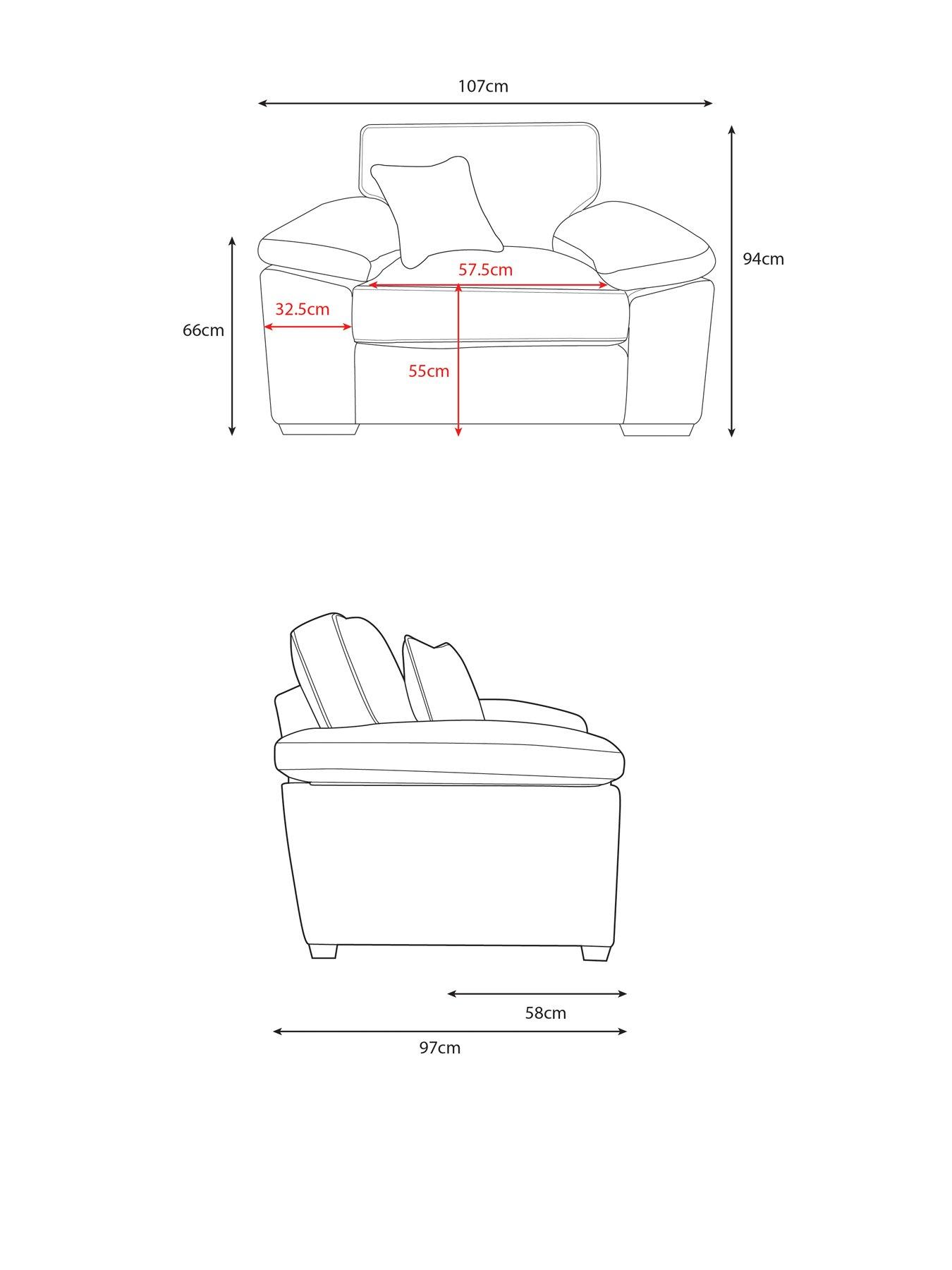 Image 6 of 6 of Very Home Parker Fabric&nbsp;Armchair