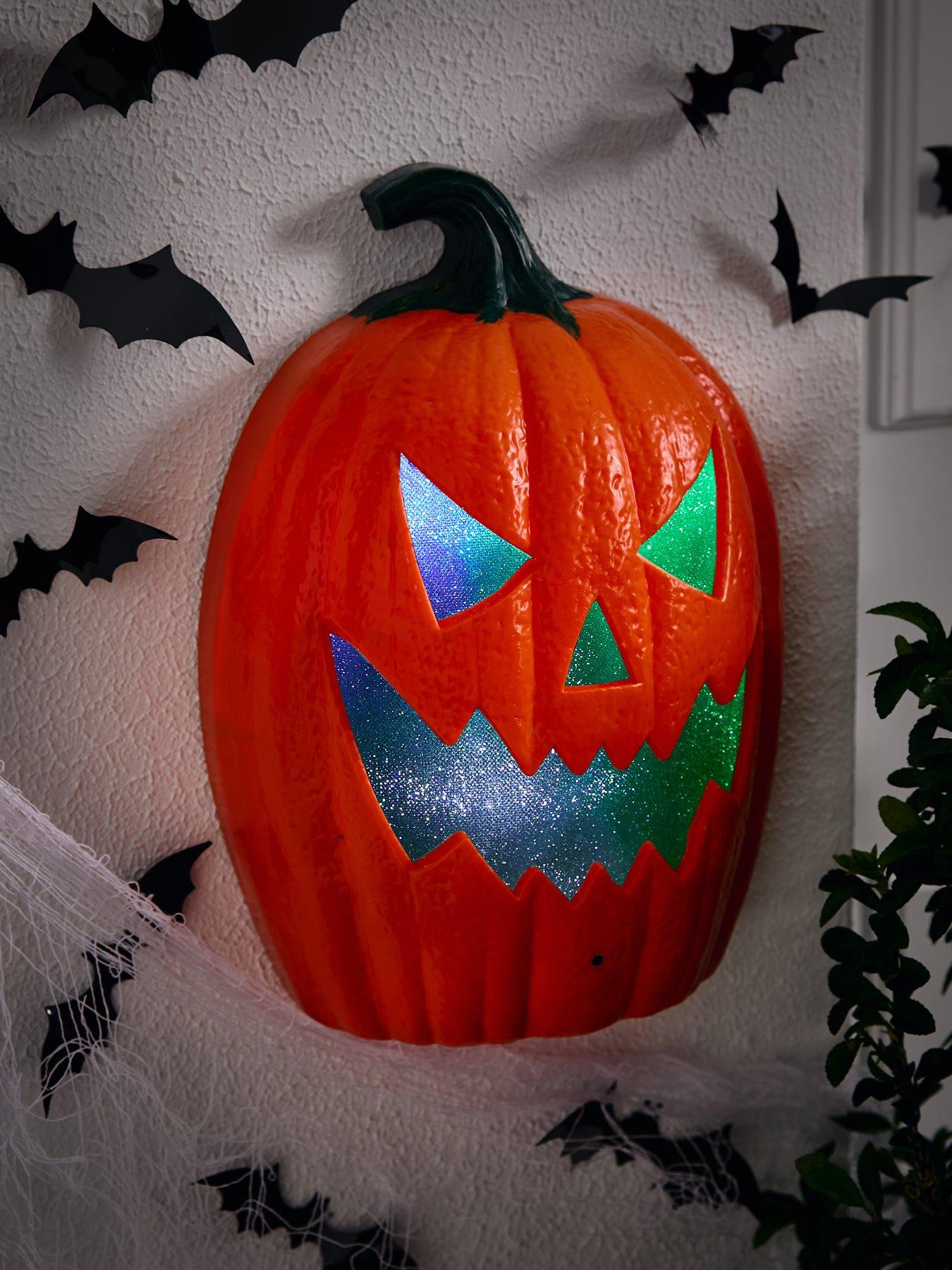 Image 1 of 6 of Smart Halloween Motion Activated&nbsp;Evil Laughing Lit&nbsp;Pumpkin&nbsp;Decoration