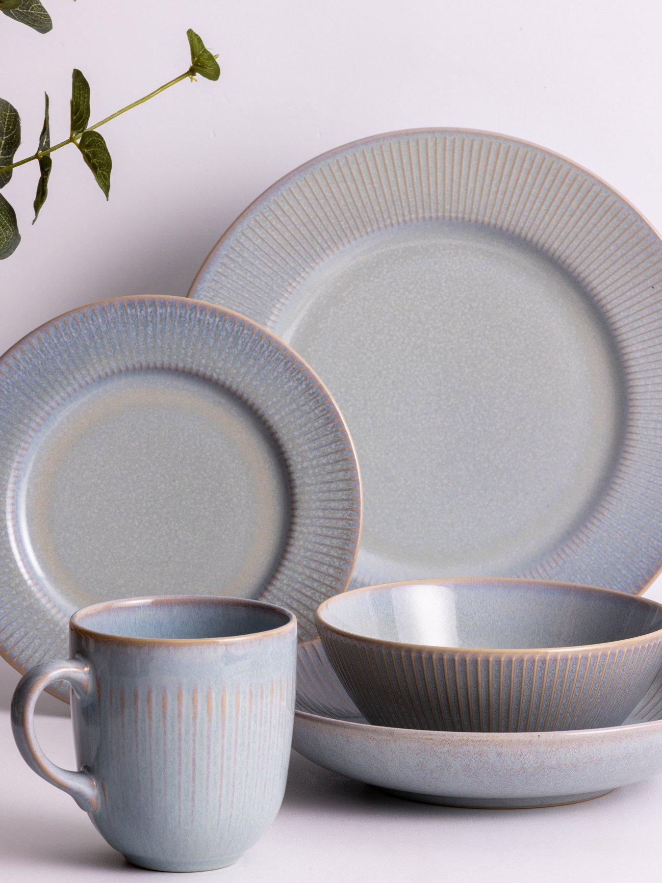  image of mason-cash-reactive-linear-set-of-4-dinner-plates-ndash-grey