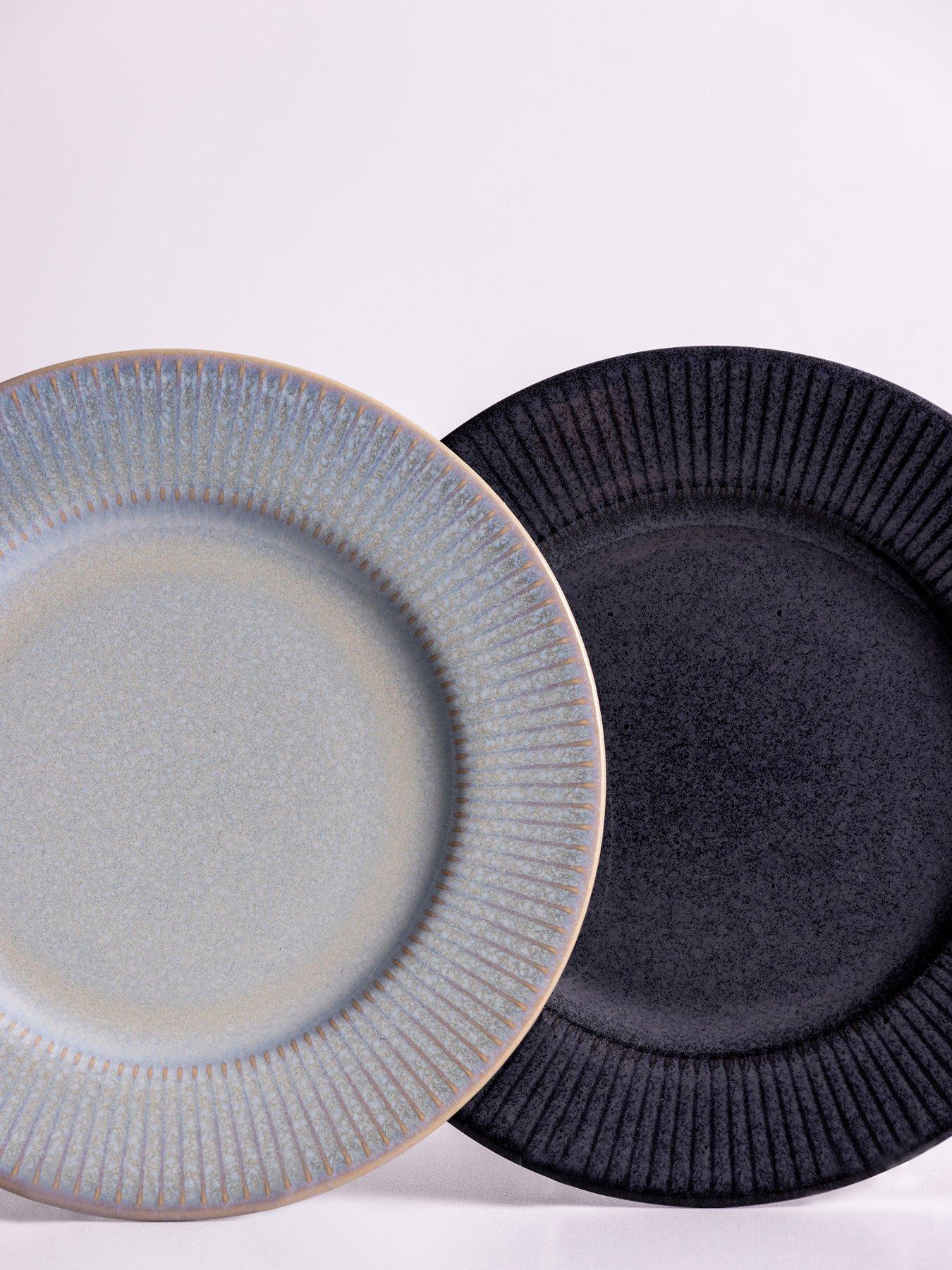  image of mason-cash-reactive-linear-set-of-4-side-plates-ndash-blacknbsp