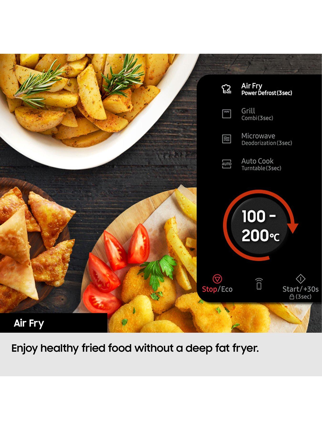  image of samsung-mc32db7746kce3-32-litre-combi-bespoke-microwave-with-air-fry-ndash-charcoal