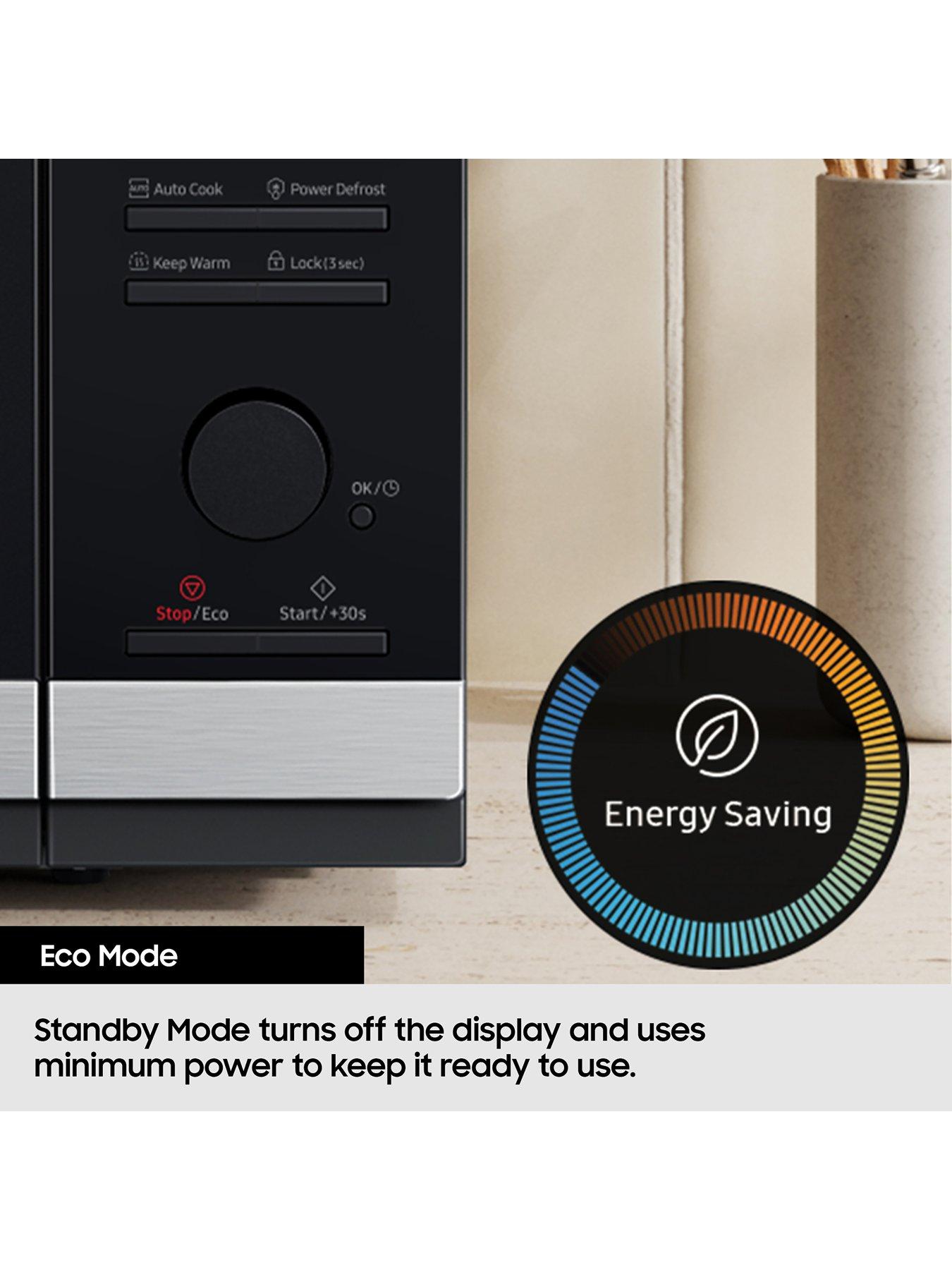  image of samsung-ms23t5018ageu-glass-front-23-litre-solo-microwave-slate-gray
