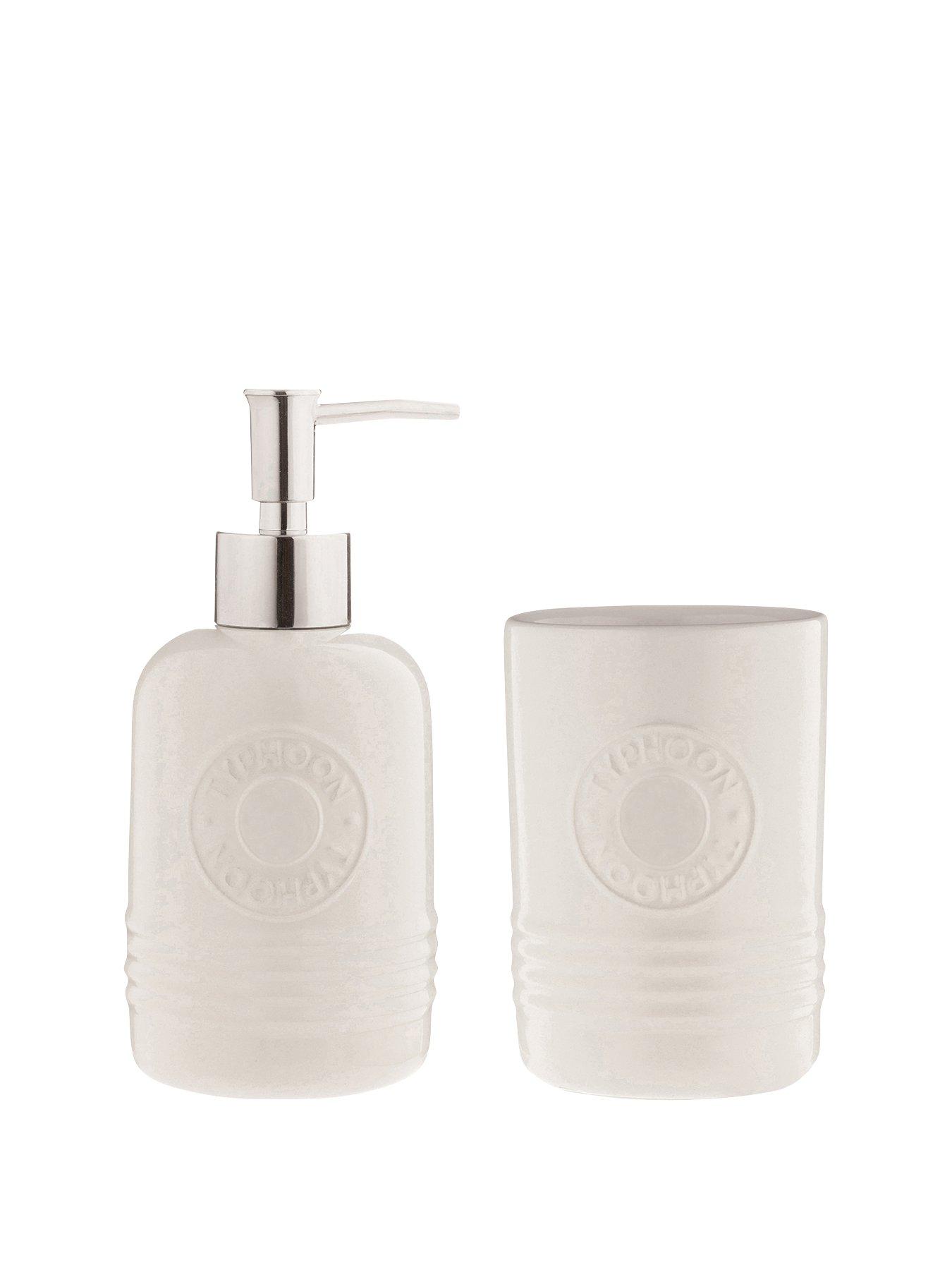 Typhoon Living Cream Soap Dispenser And Tumbler Set | littlewoods.com