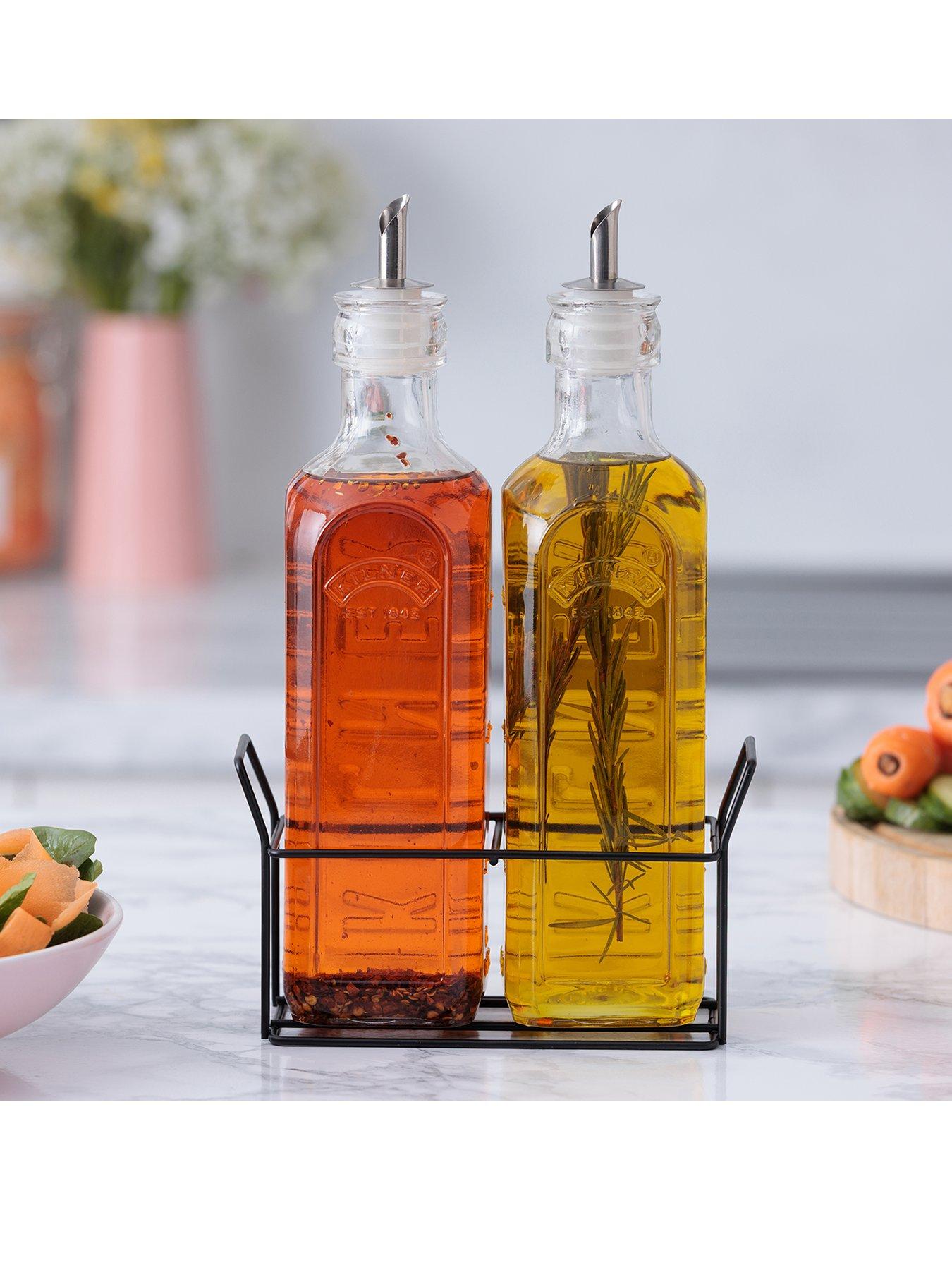 kilner-set-of-2-oil-bottles-amp-metal-rack