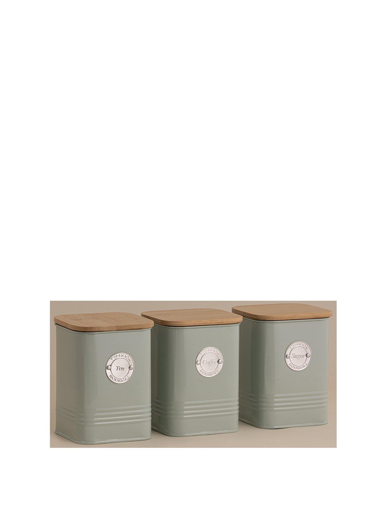 Image 2 of 4 of Typhoon Living Squircle Set of 3 Tea, Coffee, Sugar Canisters - Mint Green
