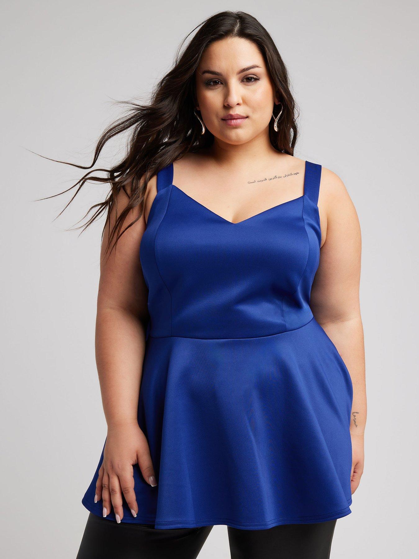 Plus size long peplum top on sale