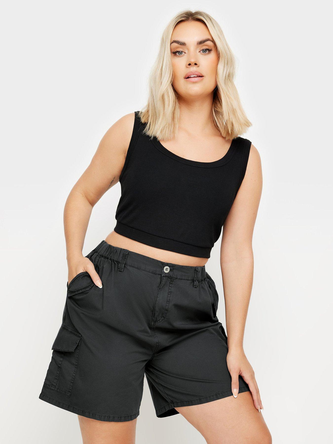 undefined Curve Woven Cargo Short Black