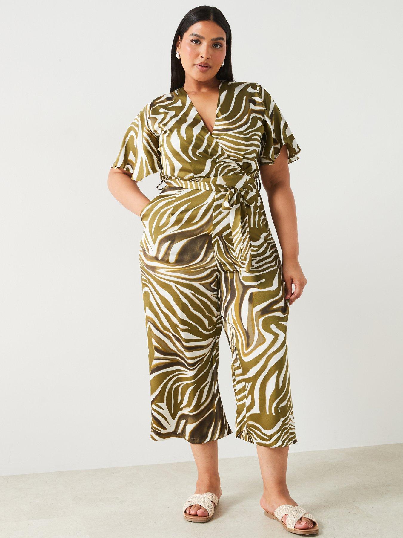 AX PARIS CURVE Printed Jumpsuit Multi littlewoods