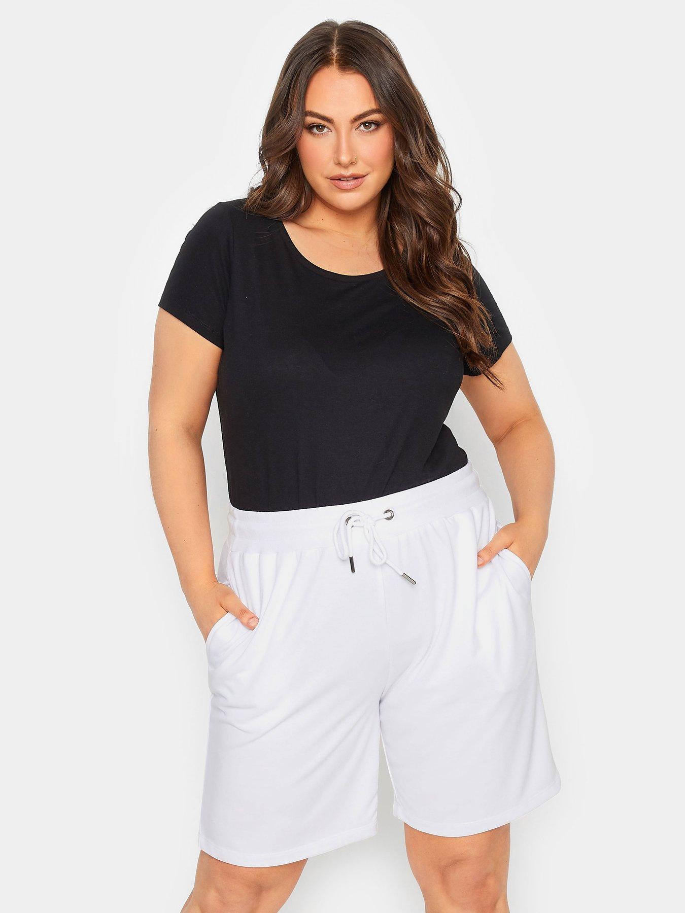 undefined Curve White Jogger Shorts
