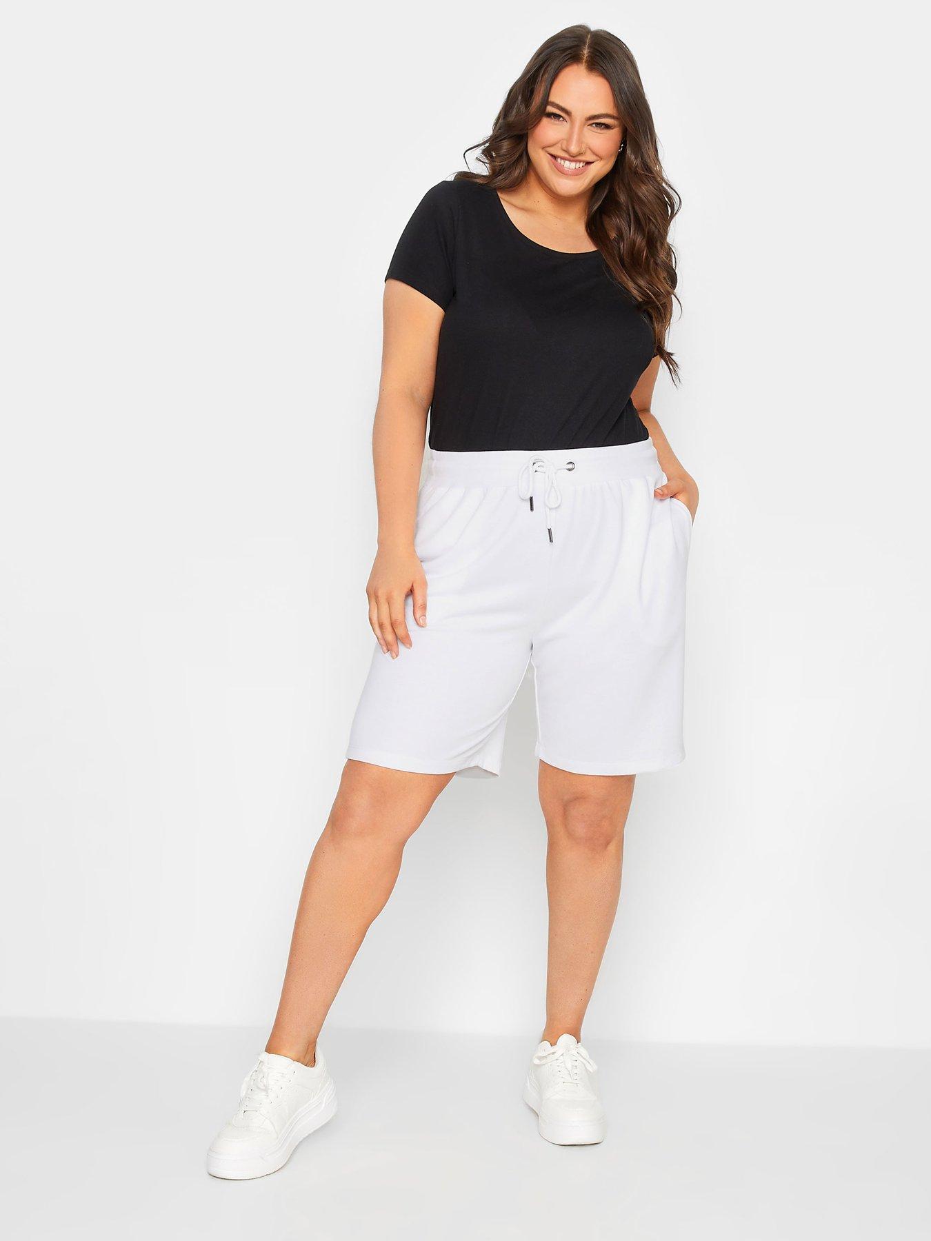  image of yours-curve-white-jogger-shorts