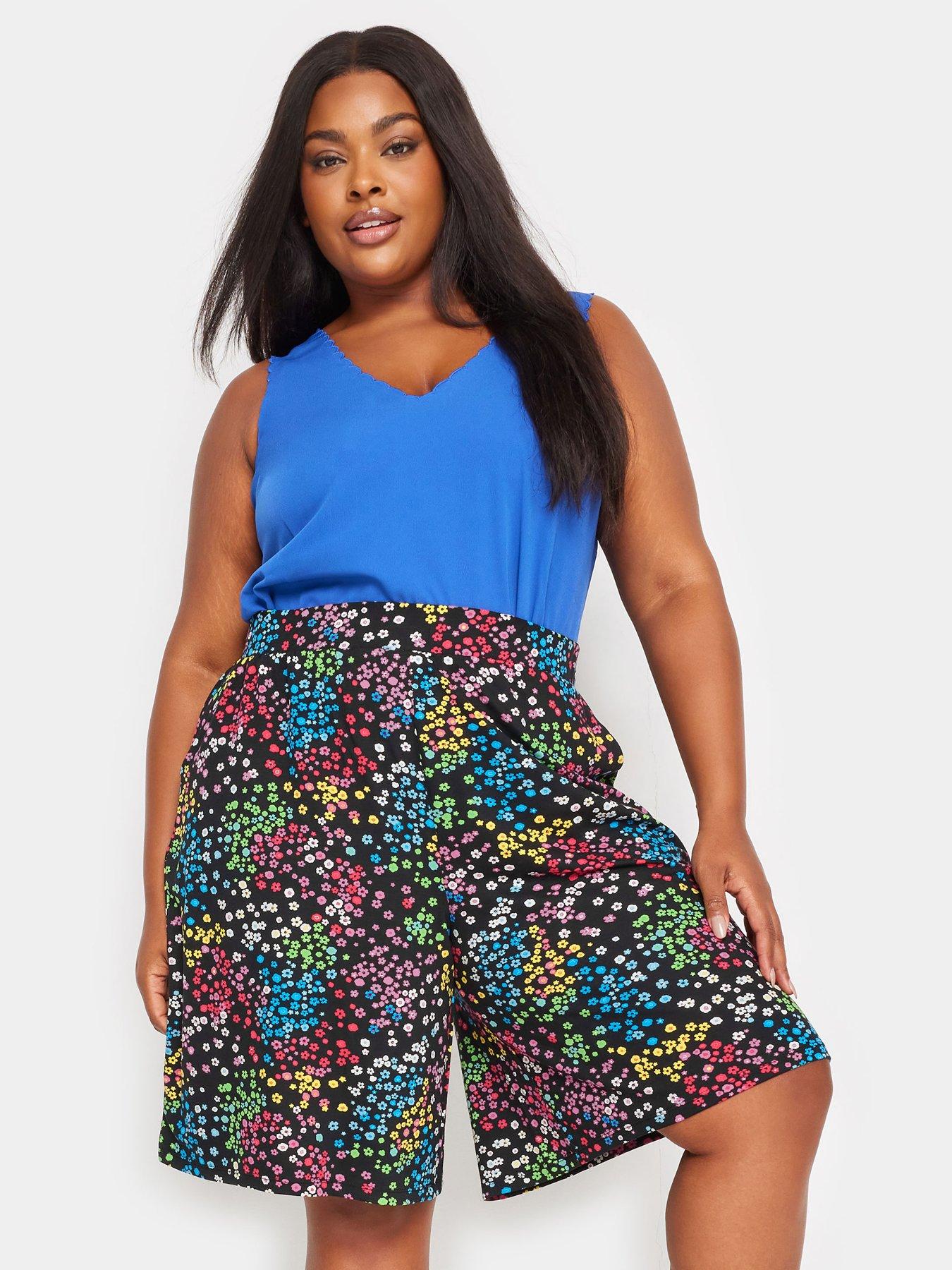 undefined Curve Jersey Short Rainbow Ditsy