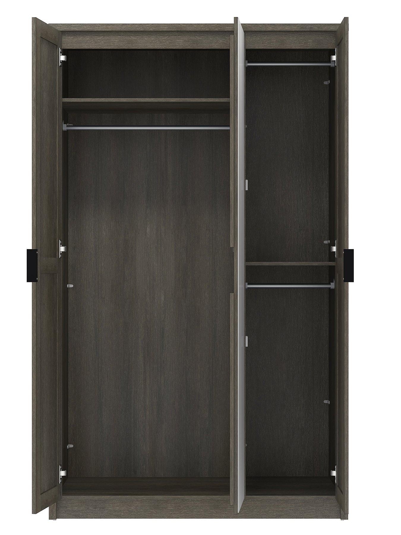  image of very-home-chevry-3-door-mirrored-wardrobe-greynbspoak