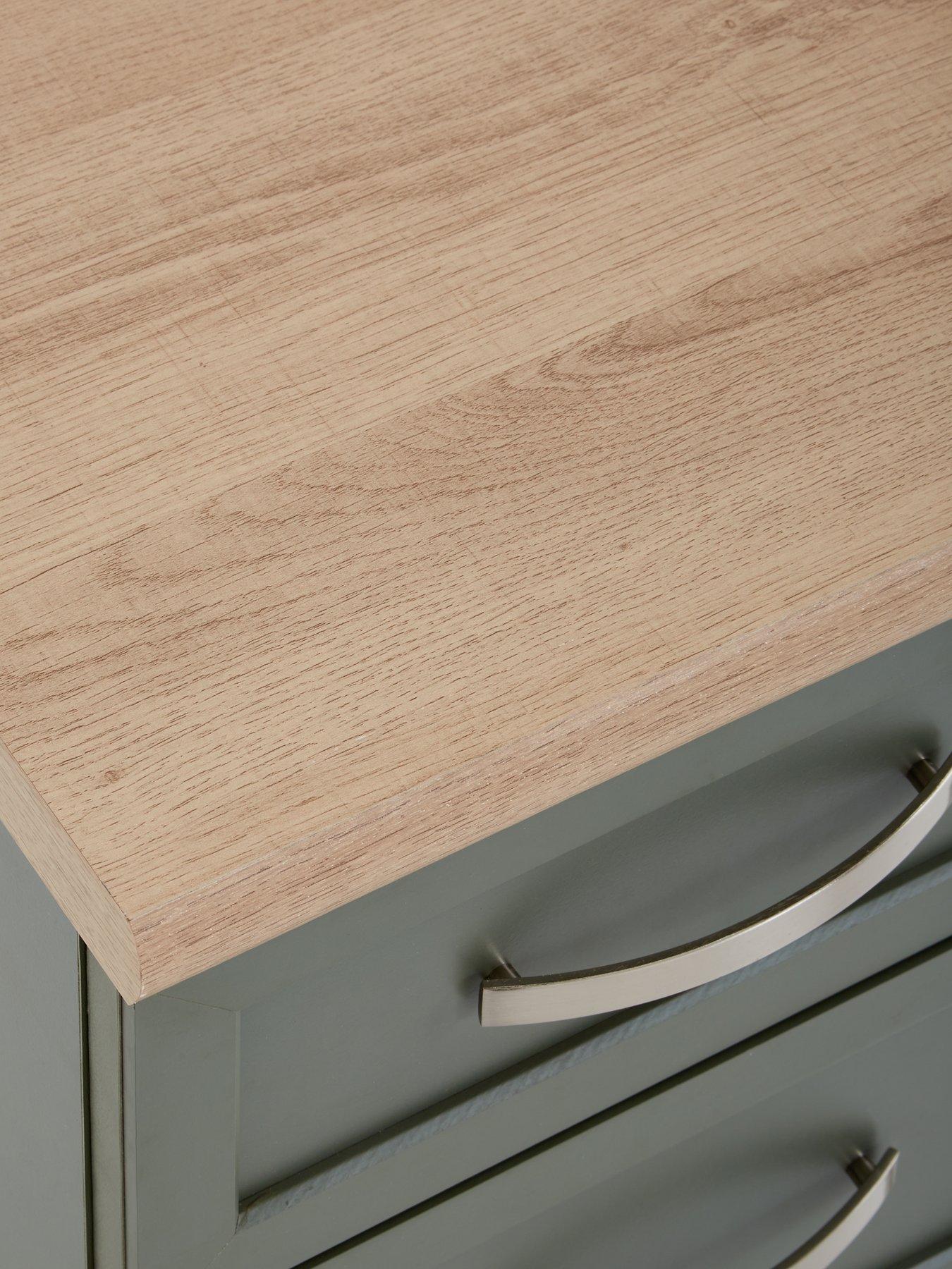 Image 7 of 7 of The Very Collection Camberley 3 Drawer Graduated Bedside Chest - Green