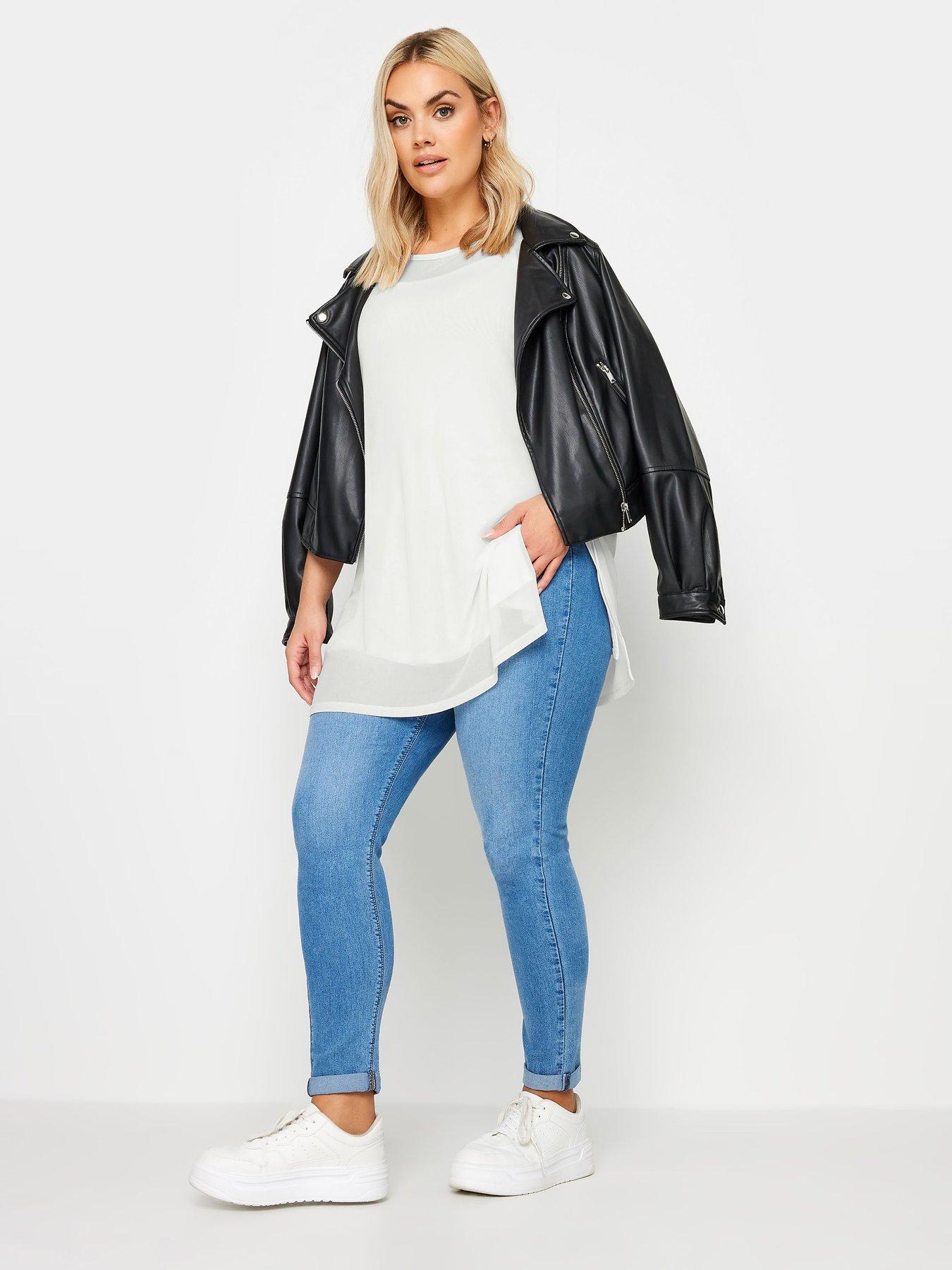 Oversized white mesh top hotsell