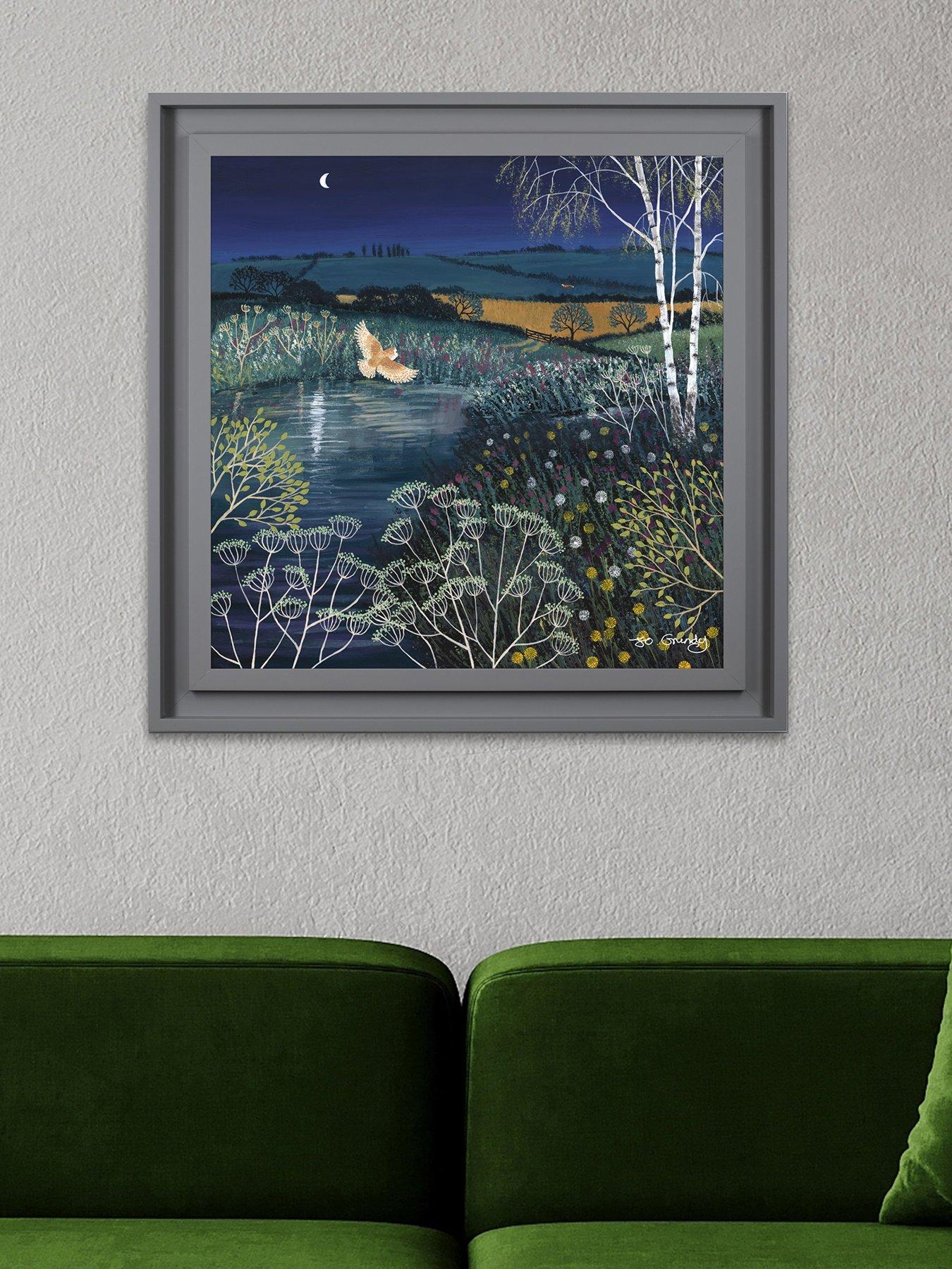 The Art Group Over Moonlit Pool by Jo Grundy Framed Art Print
