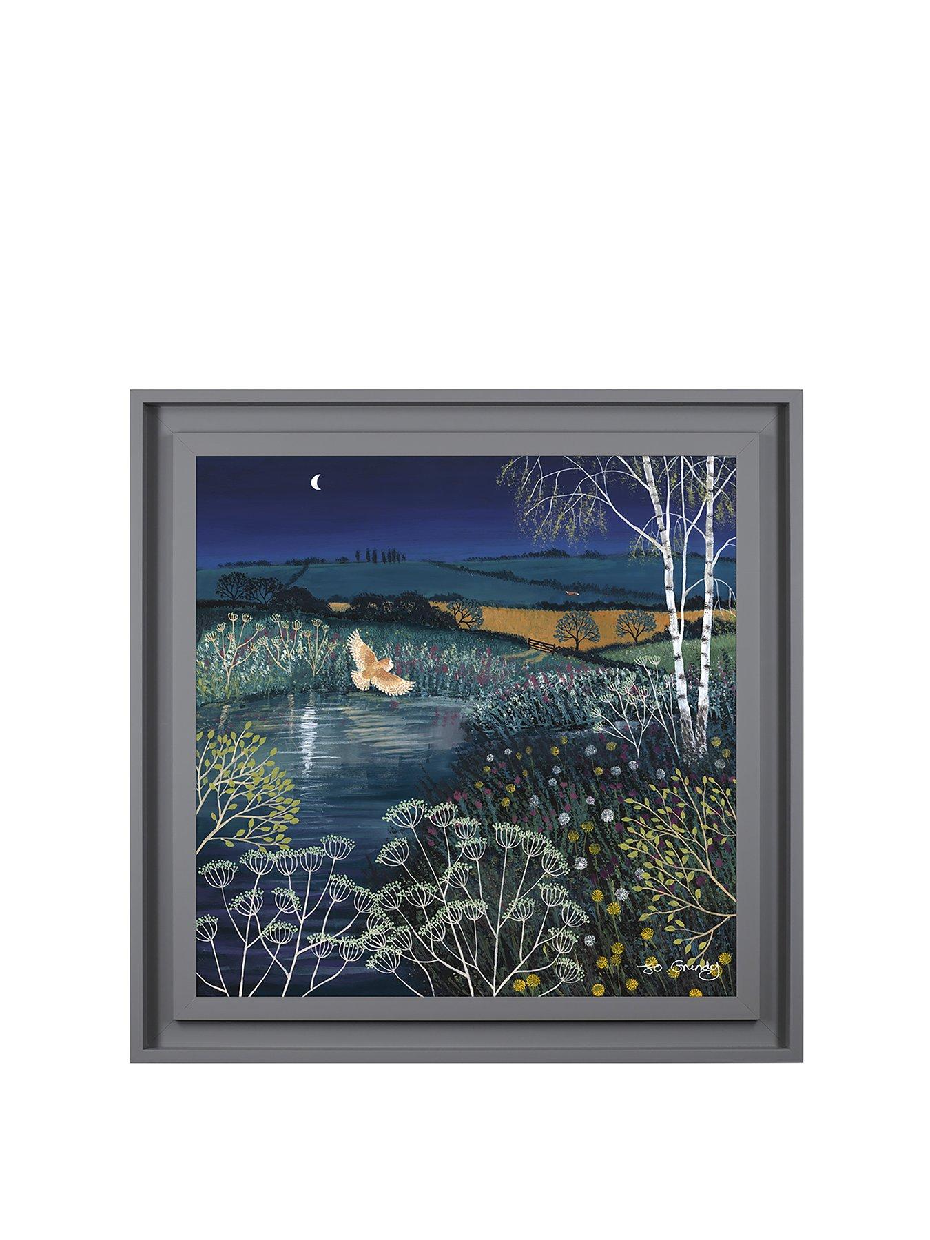  image of the-art-group-over-moonlit-pool-by-jo-grundy-framed-art-print