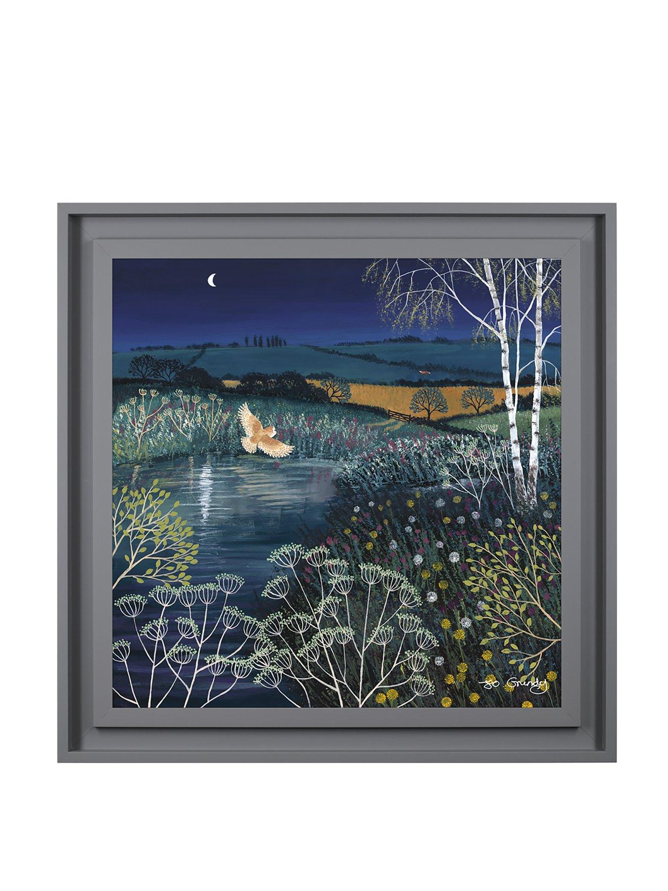  image of the-art-group-over-moonlit-pool-by-jo-grundy-framed-art-print