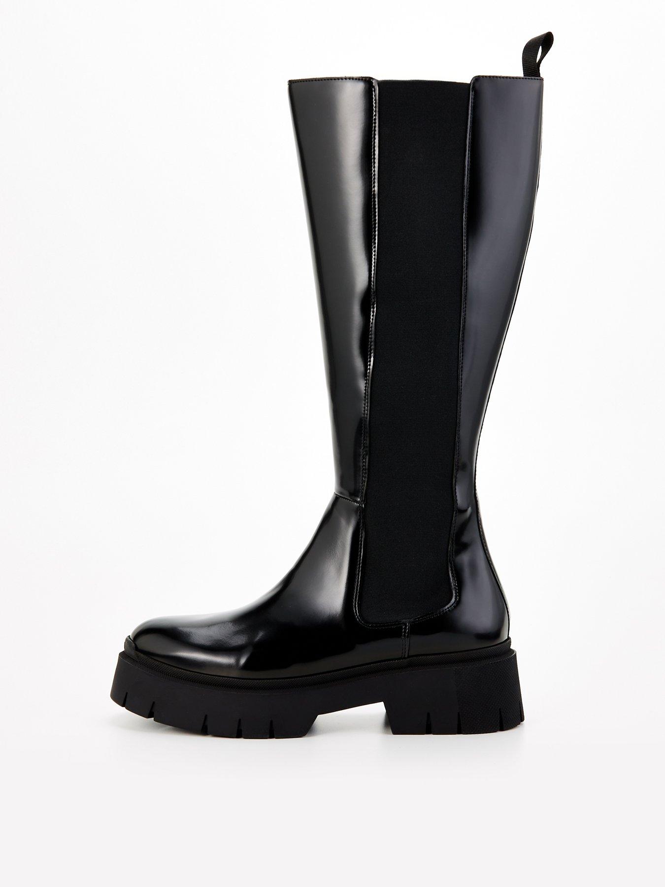 undefined Kris Calf High Boot - Black