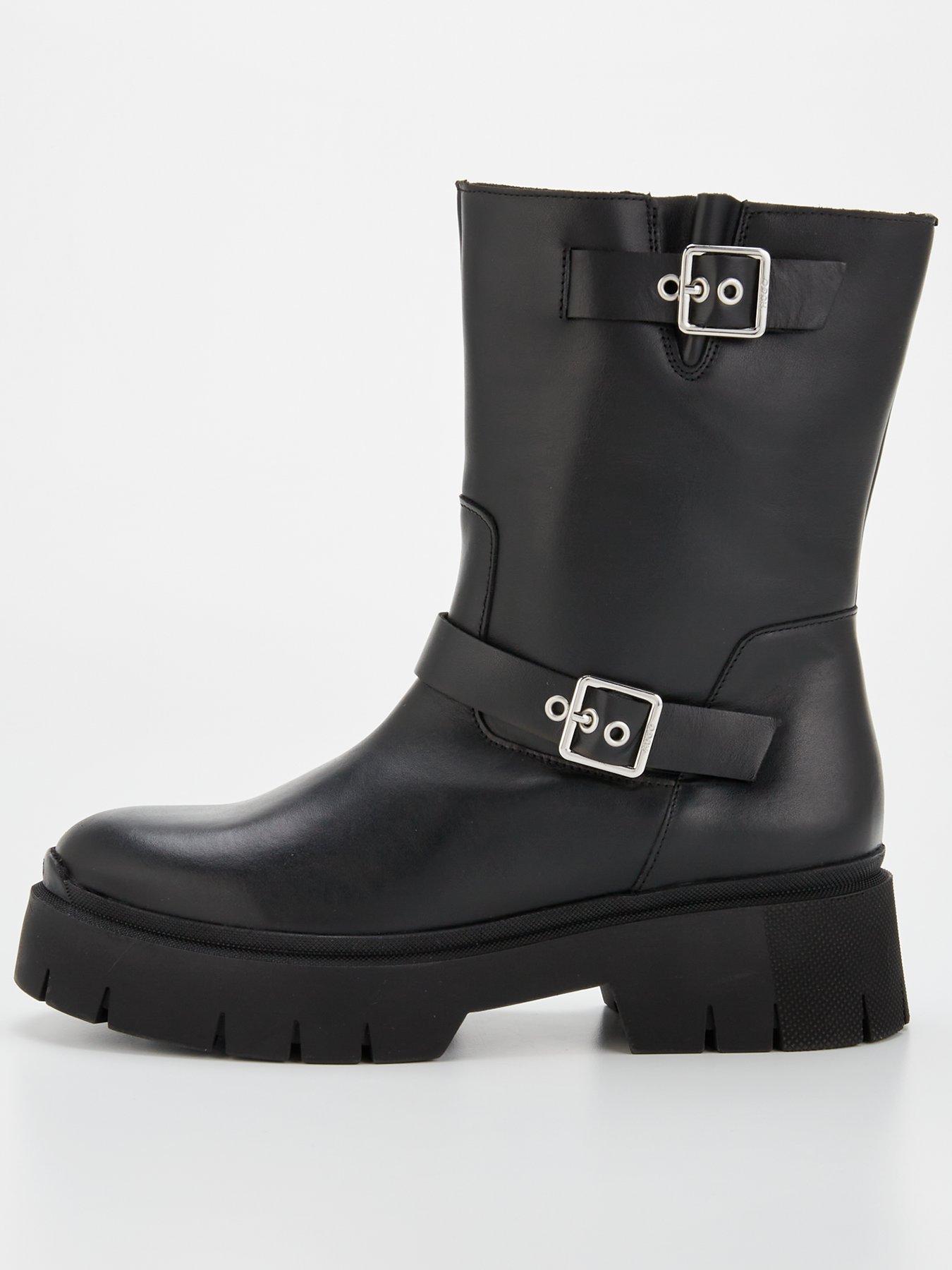 undefined Kris Buckle Ankle Boot - Black
