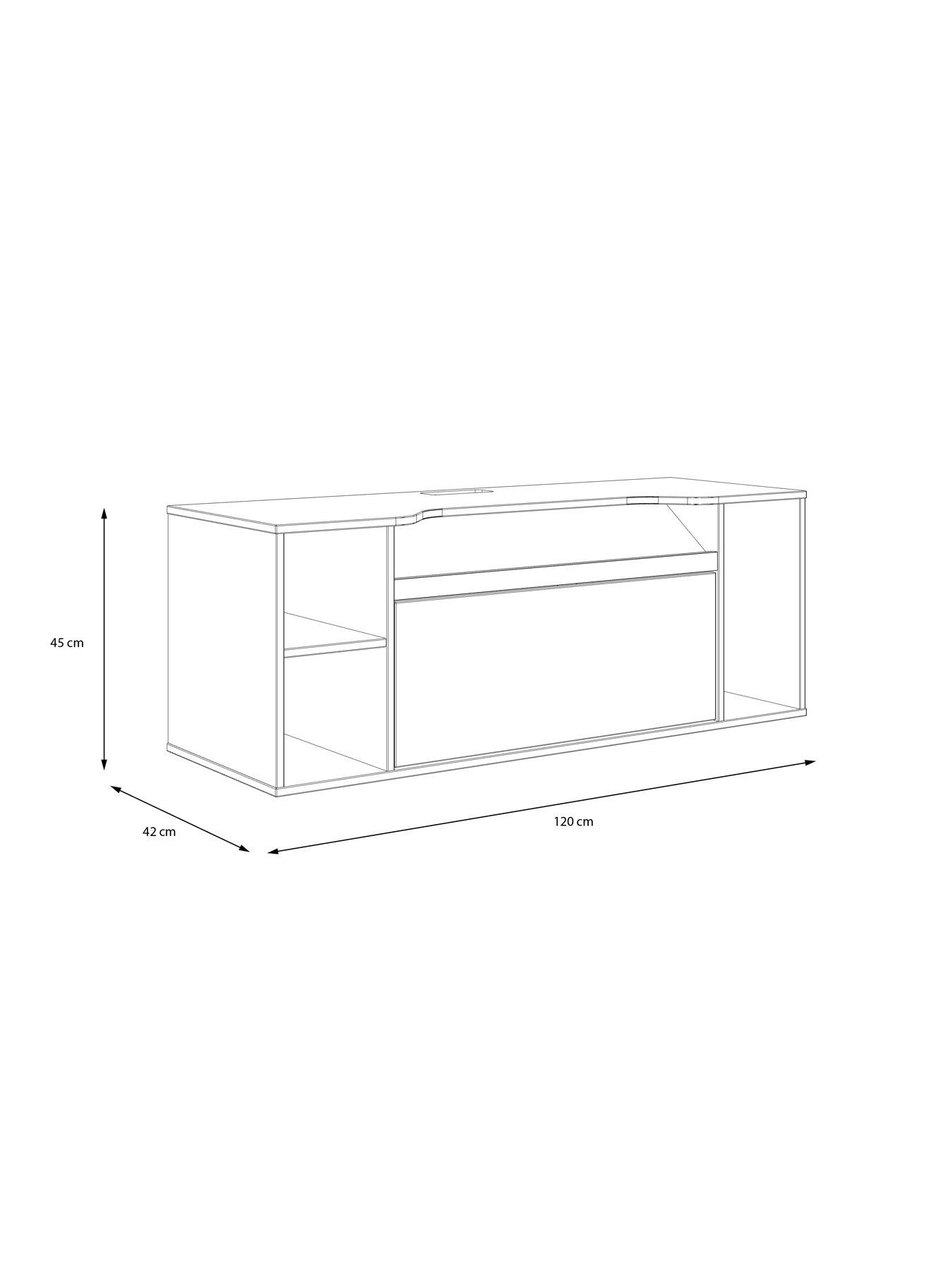  image of very-home-dylan-wall-mounted-mediagaming-unit-white