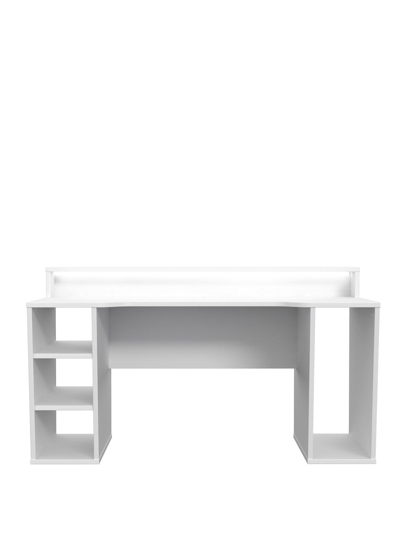 stillFront image of very-home-dylan-gaming-desk-with-led-lighting-whitenbsp-nbspfsc-certified
