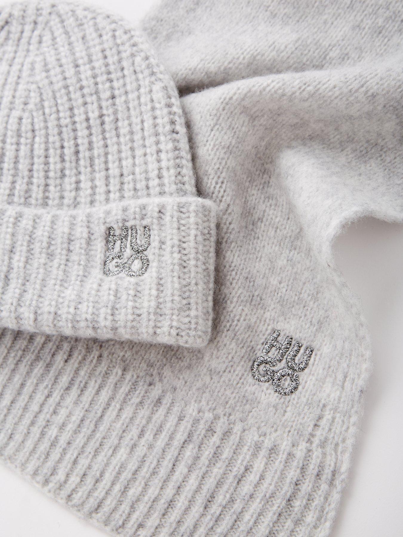 Image 3 of 4 of HUGO Sarmi Scarf Set - Grey
