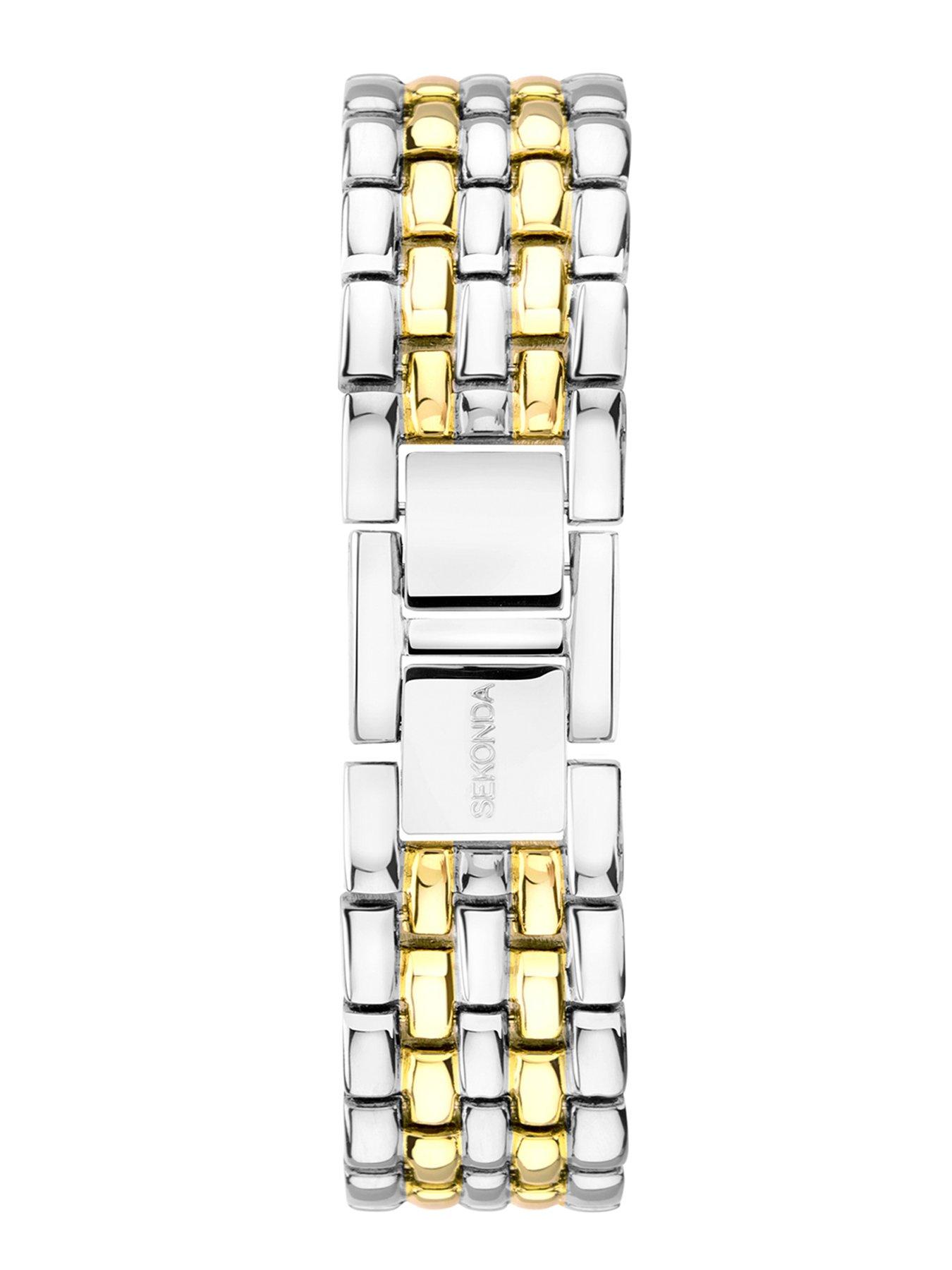 Image 6 of 6 of Sekonda Monica Maxi 2-Tone Alloy Bracelet with White Dial Analogue Watch