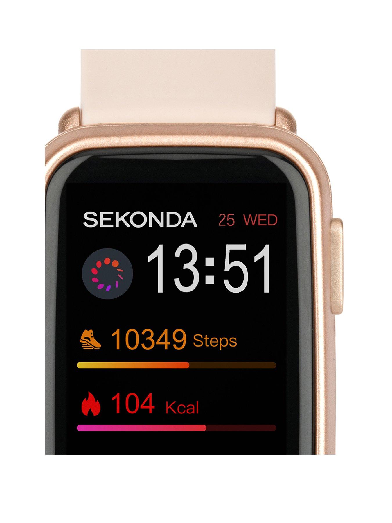  image of sekonda-unisex-track-pink-silicone-strap-smartwatch
