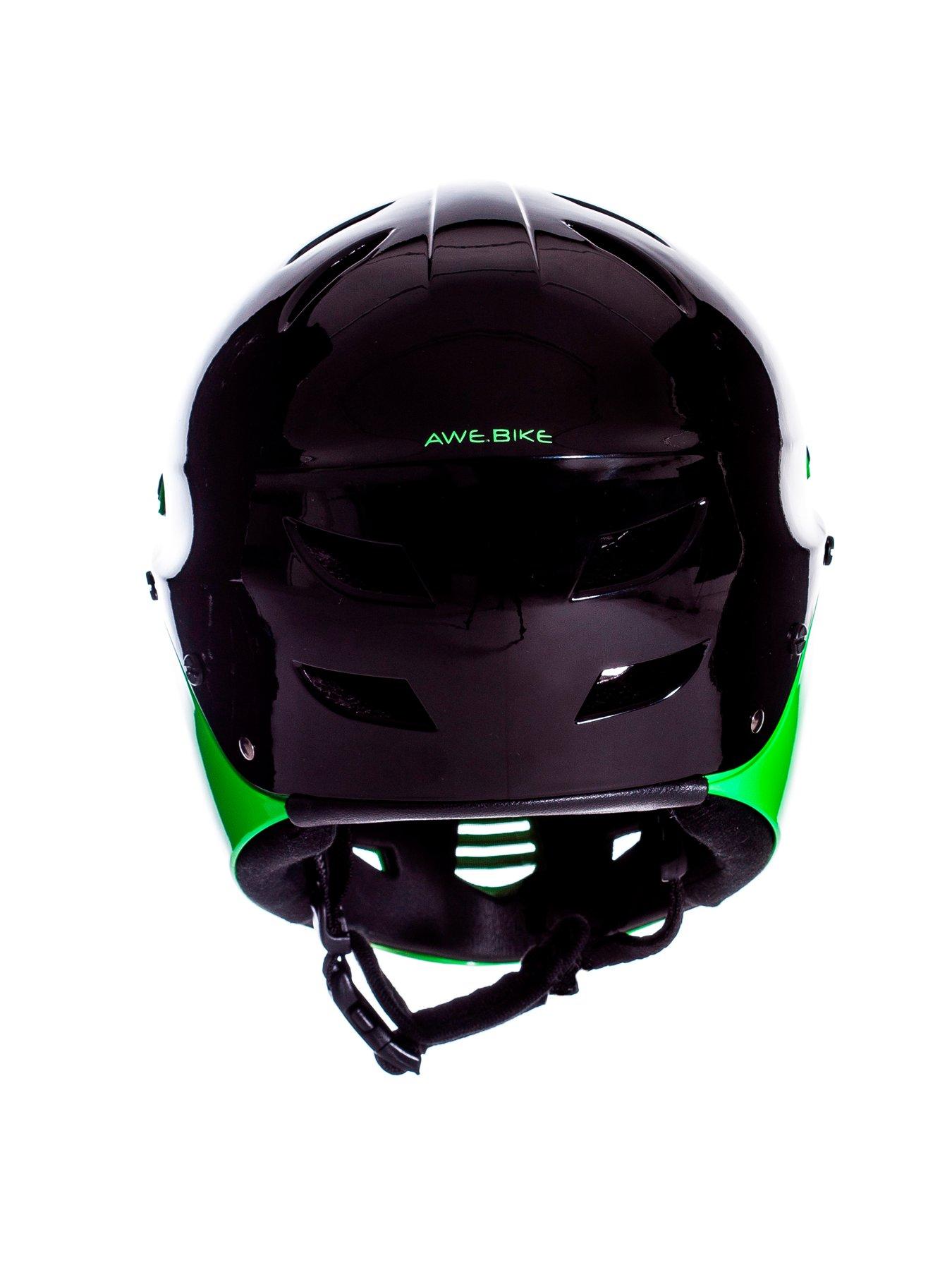 Image 4 of 8 of AWE Junior 16+ /Adult BMX/Bike Full Face Helmet 56-58cm Black/Green