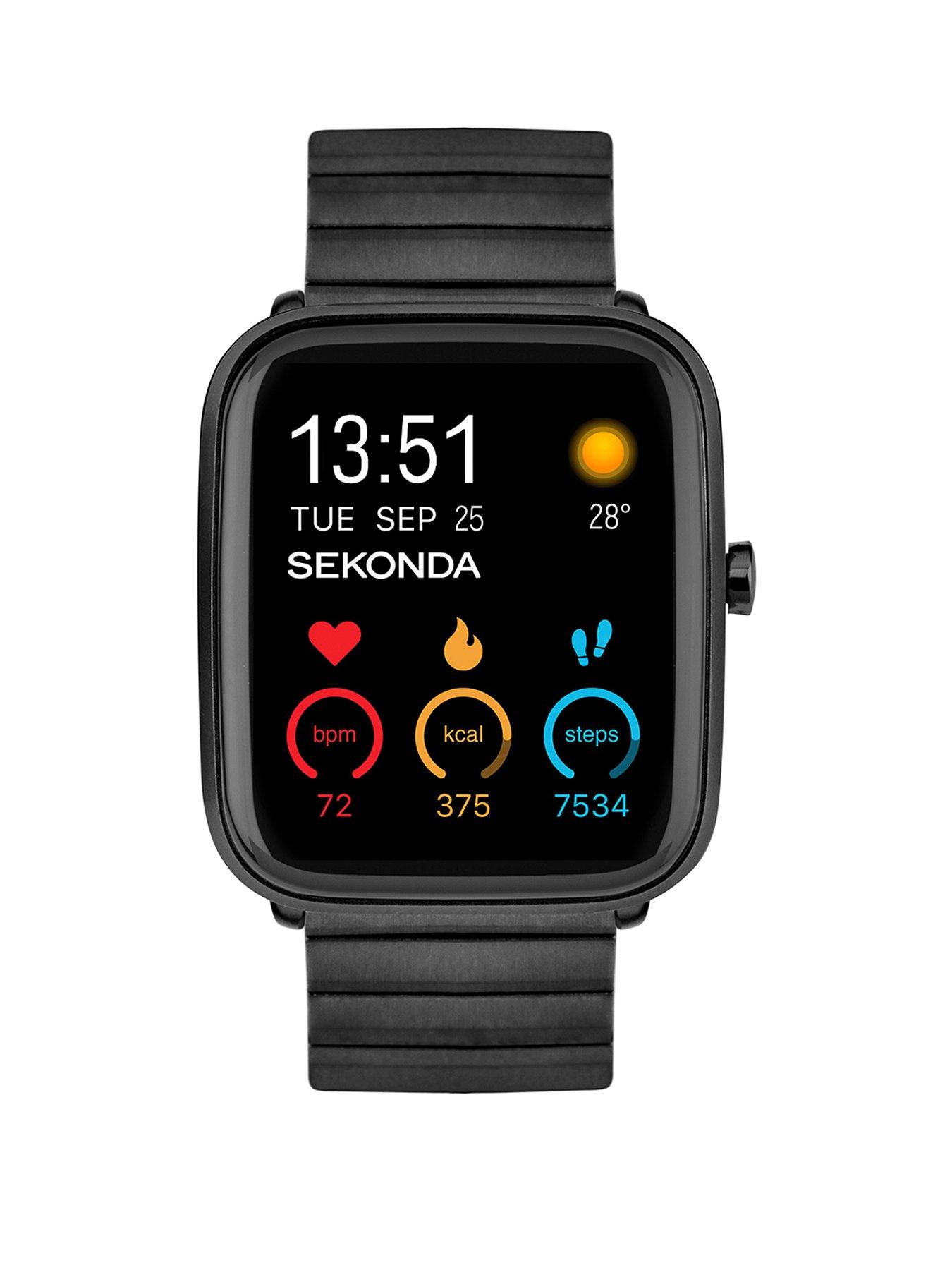 sekonda-unisex-motion-plus-black-stainless-steel-bracelet-smartwatch