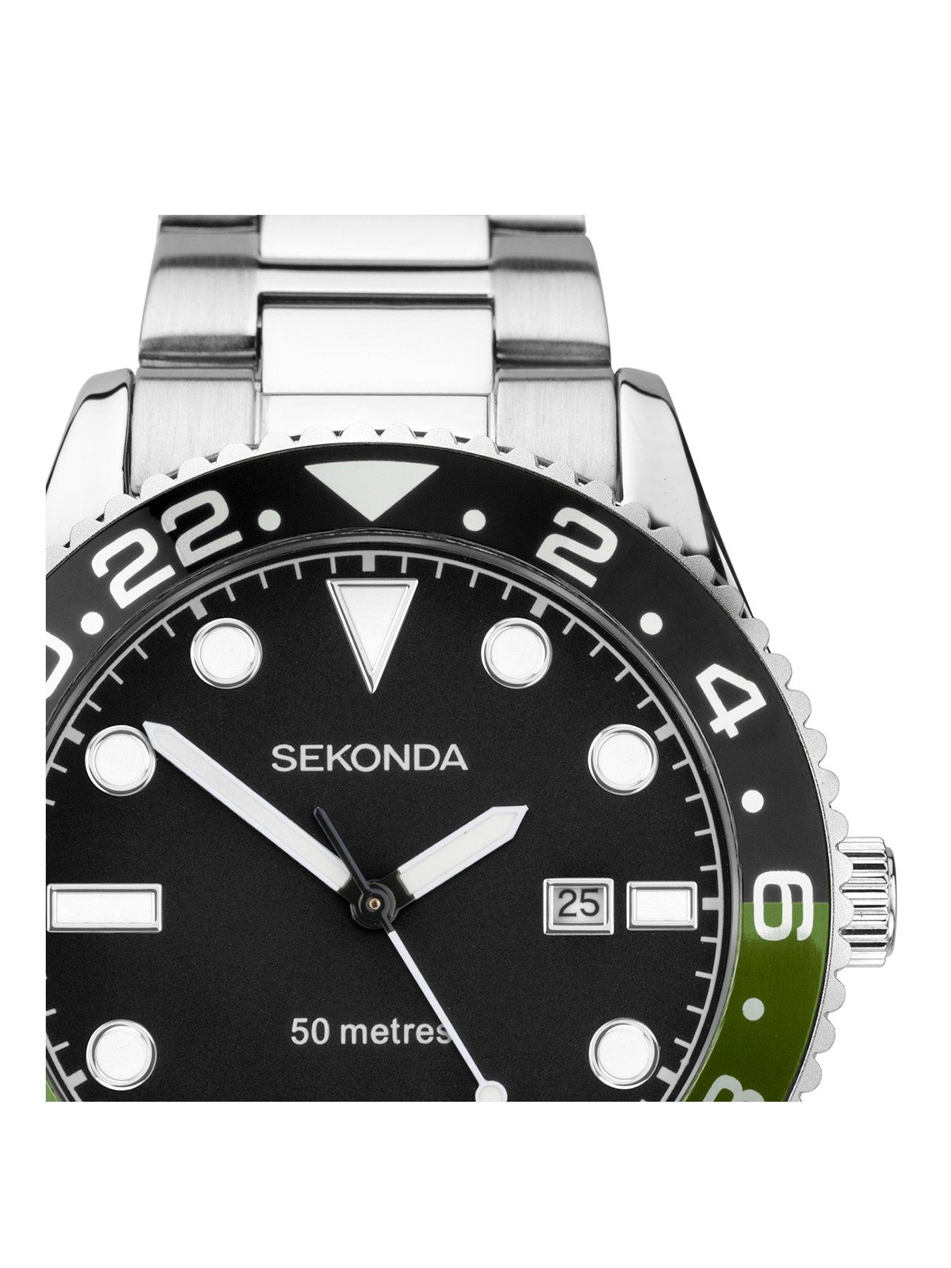  image of sekonda-ocean-silver-stainless-steel-braceletnbspanalogue-watch