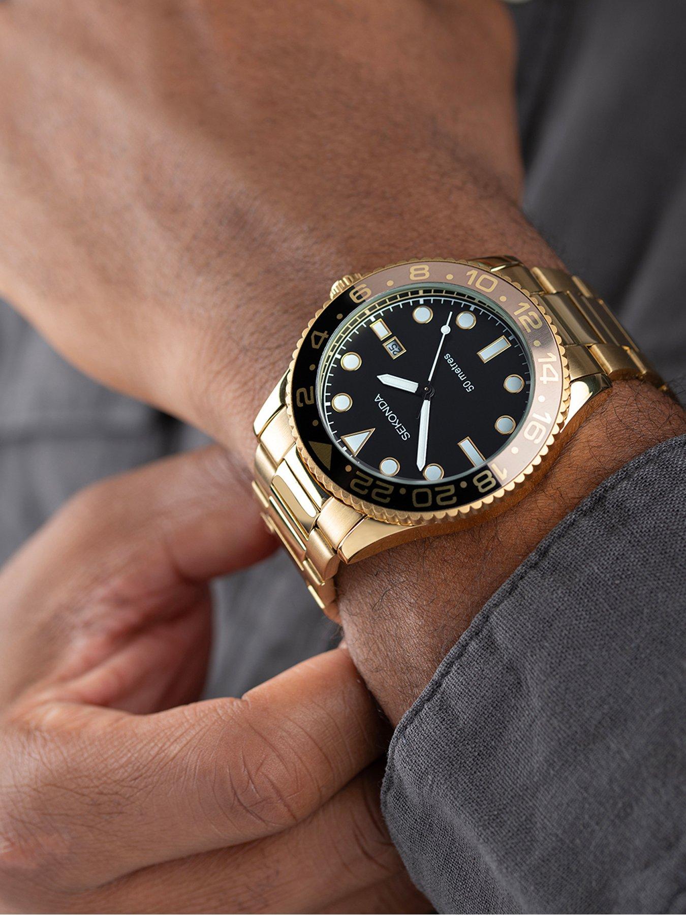  image of sekonda-ocean-goldnbspstainless-steel-braceletnbspanalogue-watch