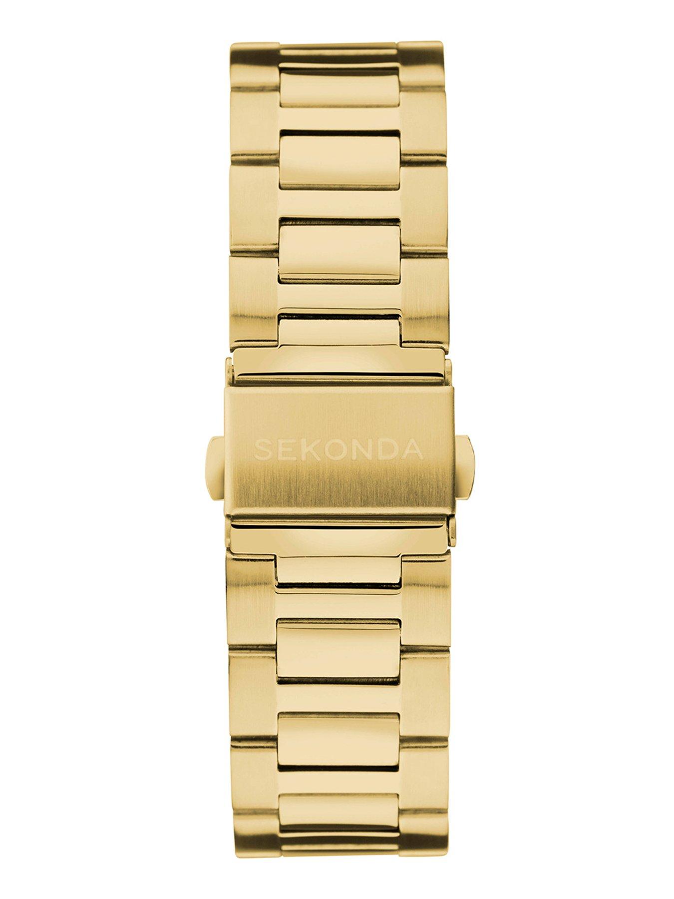  image of sekonda-ocean-goldnbspstainless-steel-braceletnbspanalogue-watch