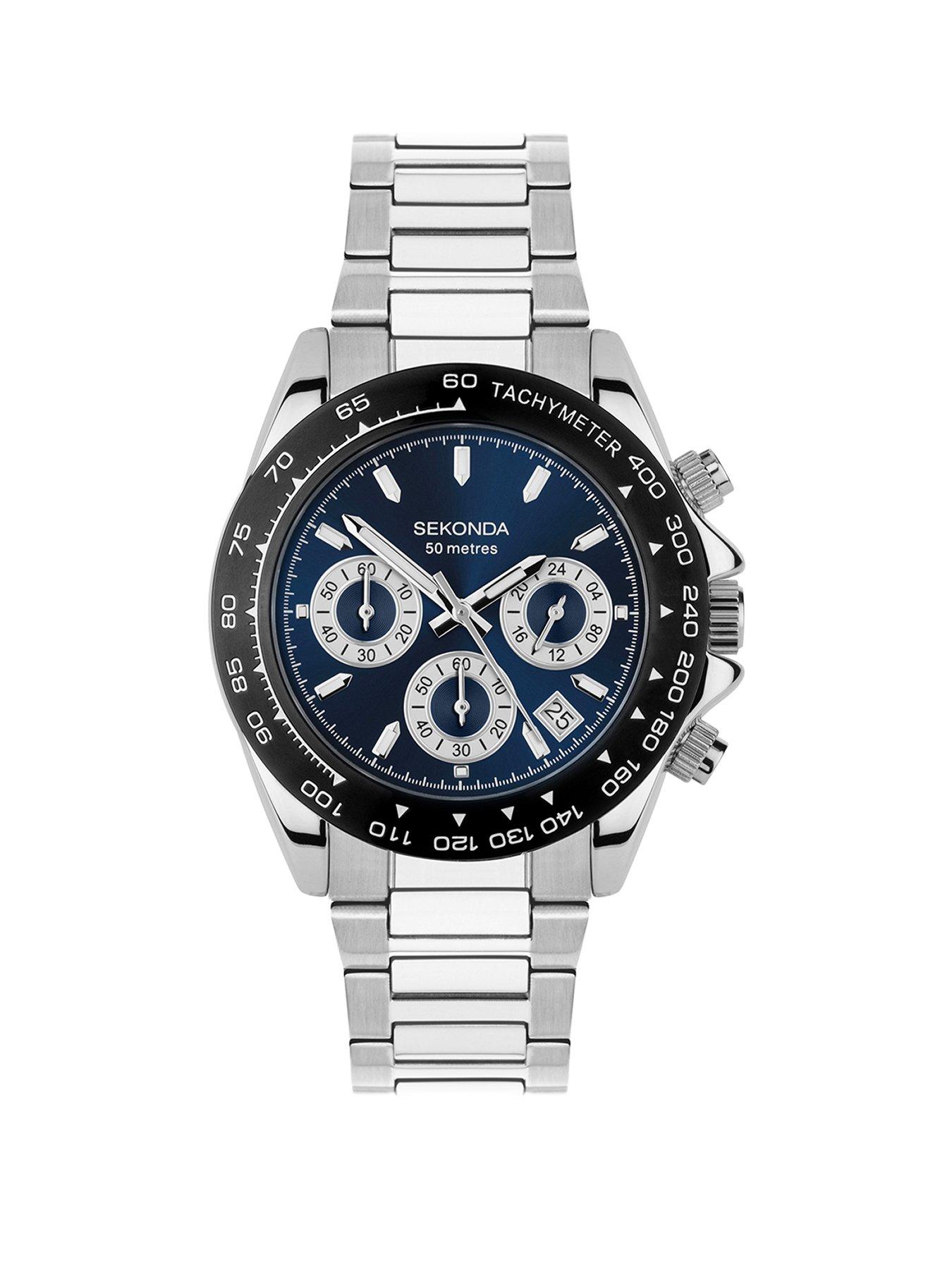  image of sekonda-circuit-silver-stainless-steel-braceletnbspchronograph-watch