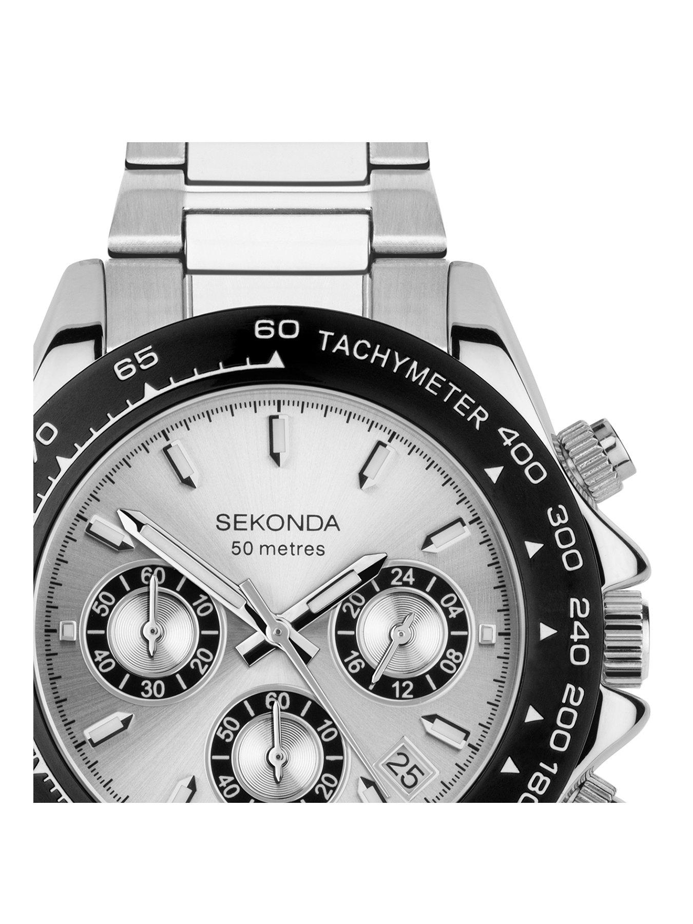 Image 2 of 6 of Sekonda Circuit Silver Stainless Steel Bracelet&nbsp;Chronograph Watch