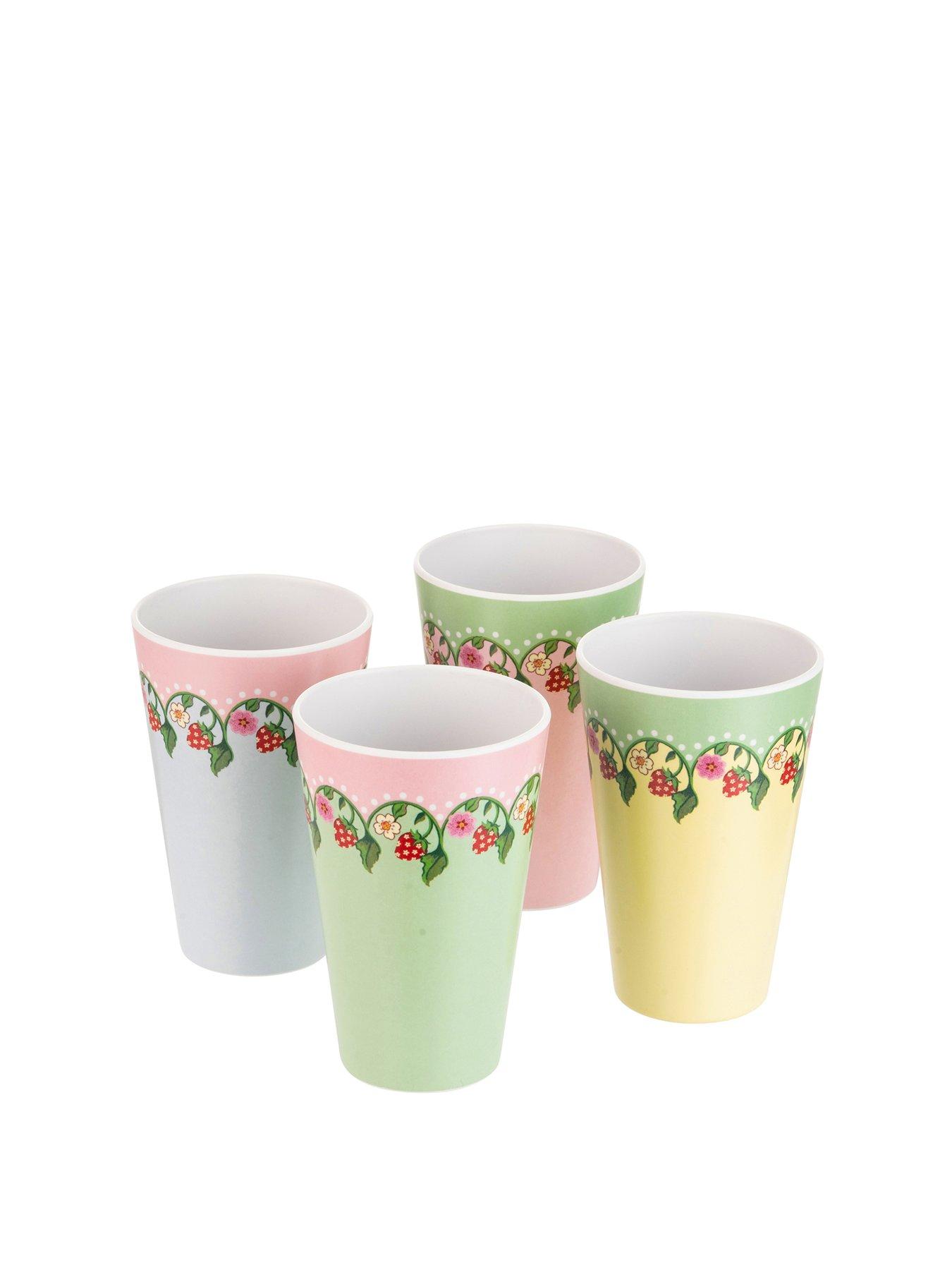 undefined Strawberry Melamine Tumblers – Set of 4