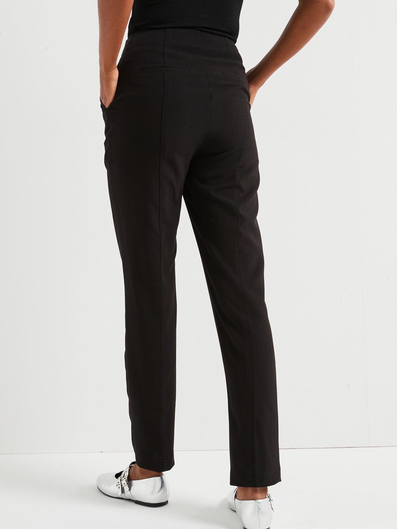  image of the-very-collection-seamed-slim-leg-formal-trouser-black