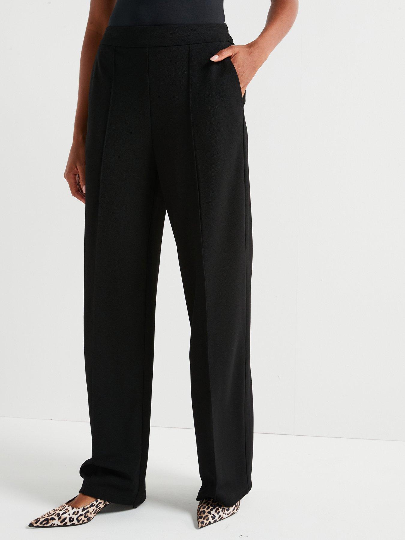 Ladies smart wide leg trousers best sale