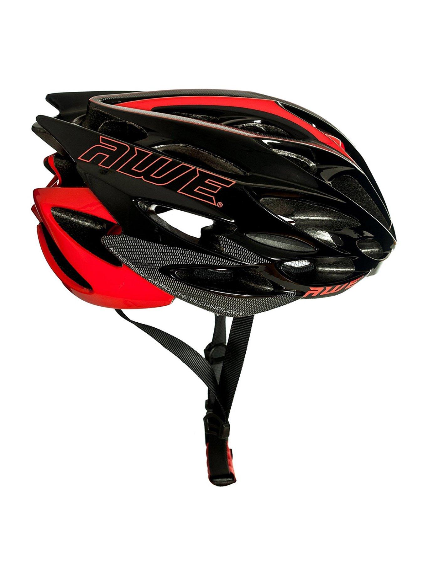 AWE AWESpeed In Mould Adult Road E bike Bike Helmet 55 58cm Black Red littlewoods