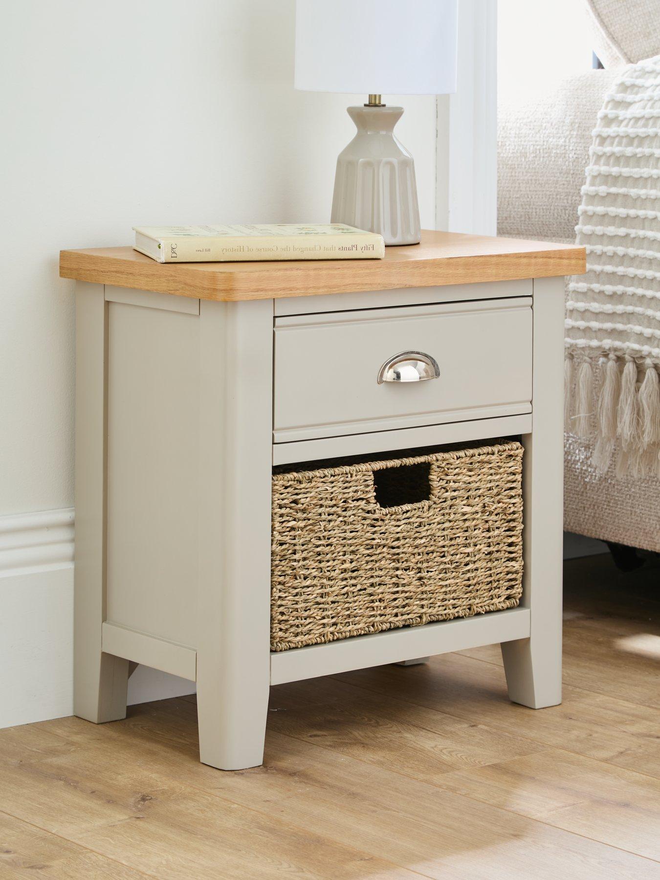 The Very Collection Malone Ready Assembled 1 Drawer, 1 Basket Sideboard - contains Solid Wood