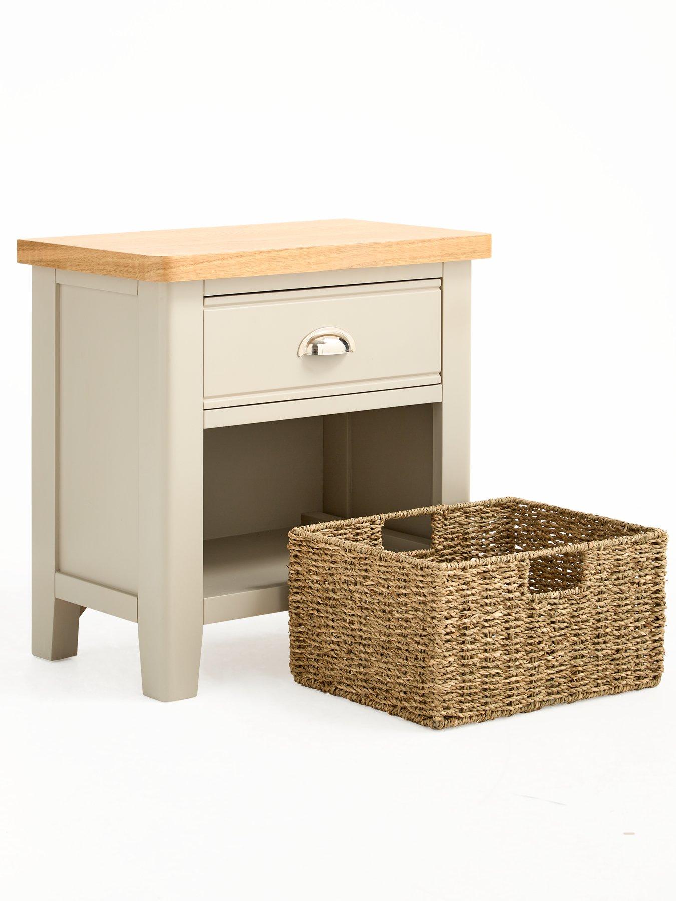 Image 7 of 7 of Very Home Malone Ready Assembled&nbsp;1 Drawer,&nbsp;1&nbsp;Basket Sideboard&nbsp;- contains Solid Wood