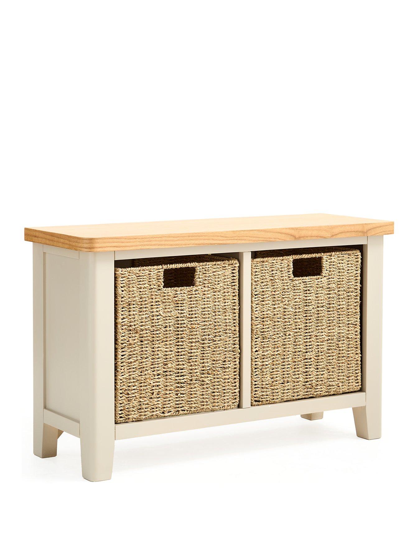  image of very-home-malone-hall-bench-with-2-basketsnbsp--contains-solid-wood